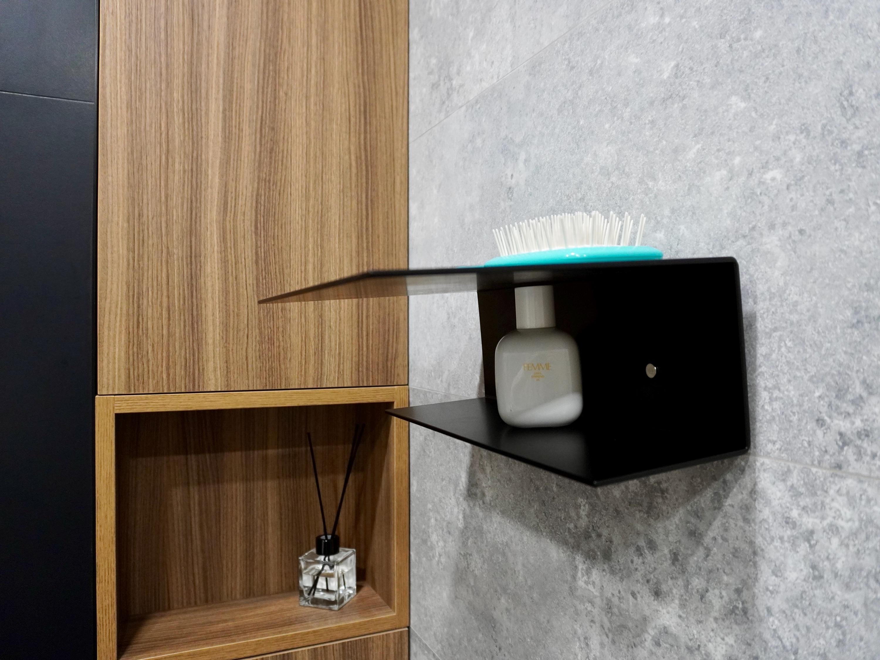 Metal Floating Shelf for Bathroom Organization & Shower Storage — 4