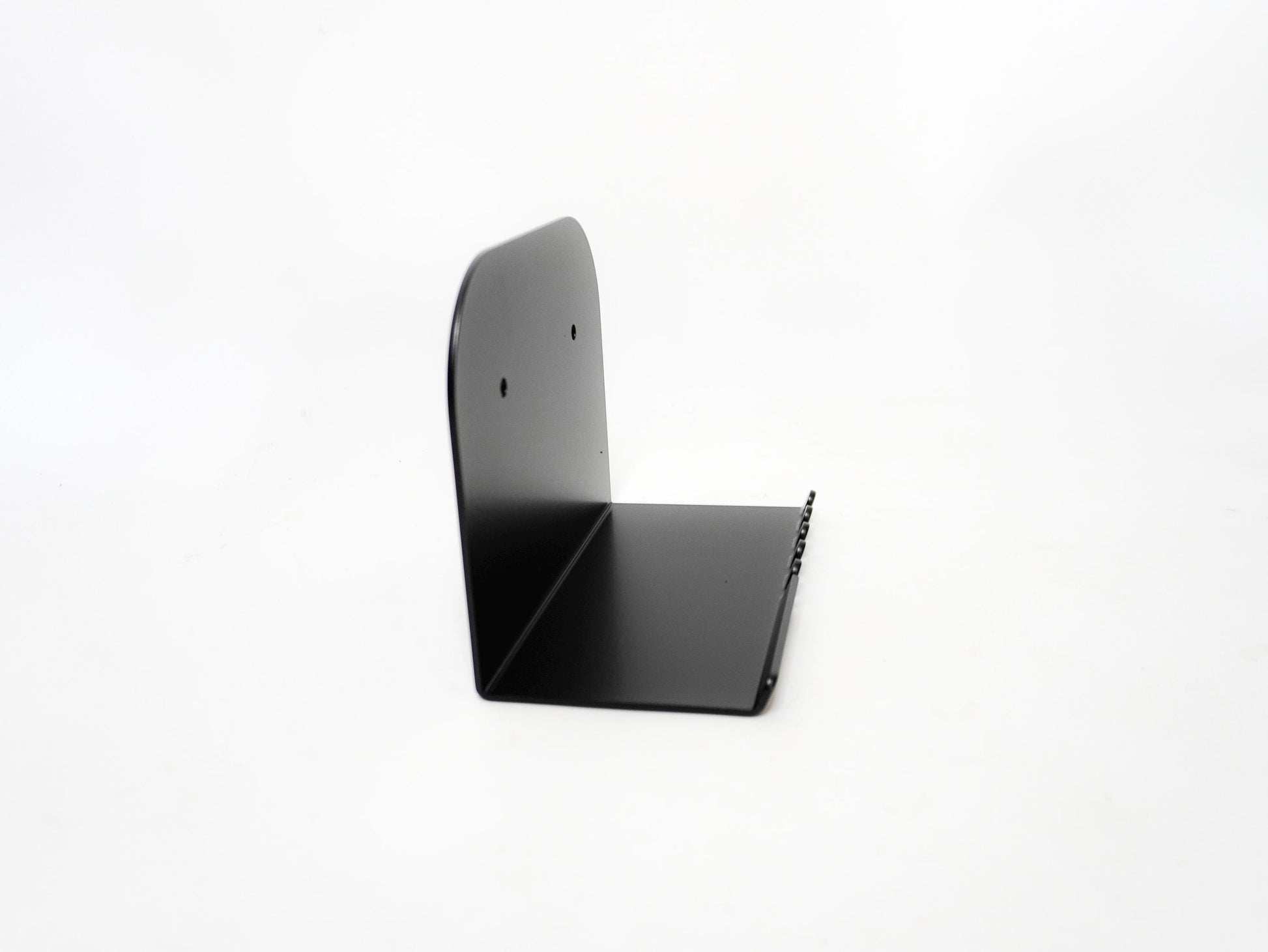 Wall-Mounted Floating Shelf with High Back and Hooks — 5