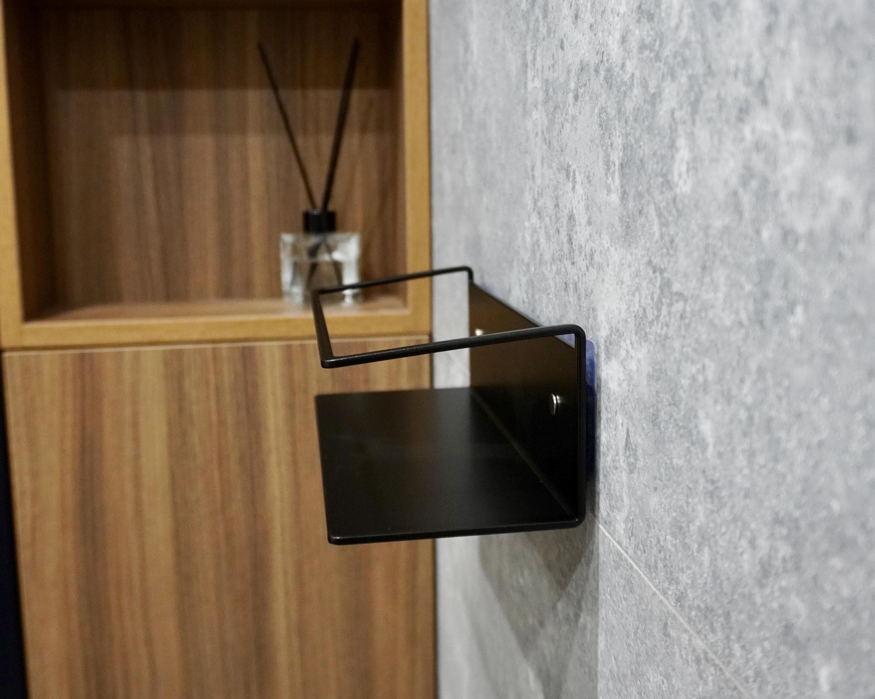 Wall-Mounted Aluminum Shower Shelf — 5