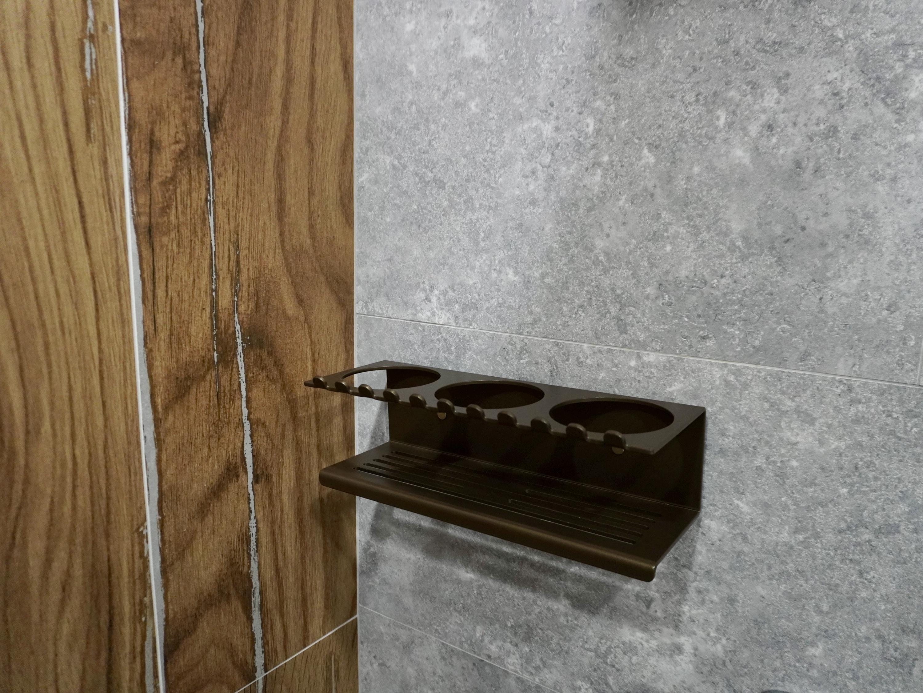 Floating Aluminum Shelf for Shower Caddy with Cup Holder's — 3