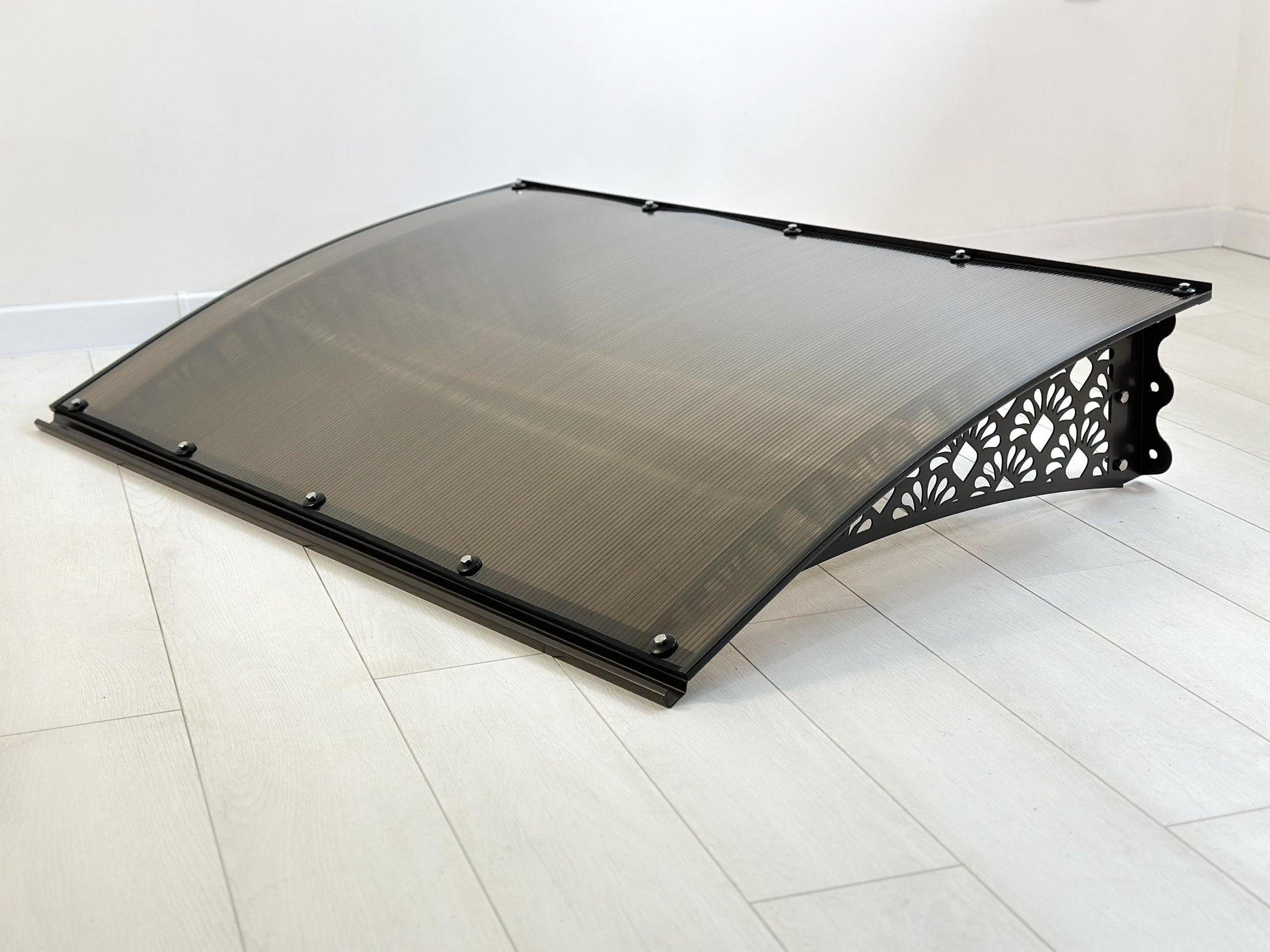 Door Awning with Decorative Metal Supports — 5