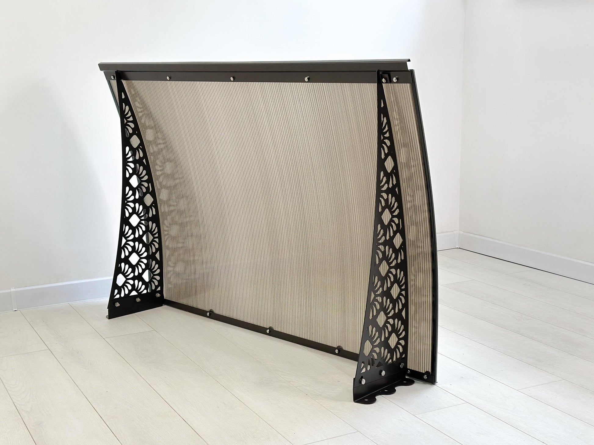 Door Awning with Decorative Metal Supports — 4