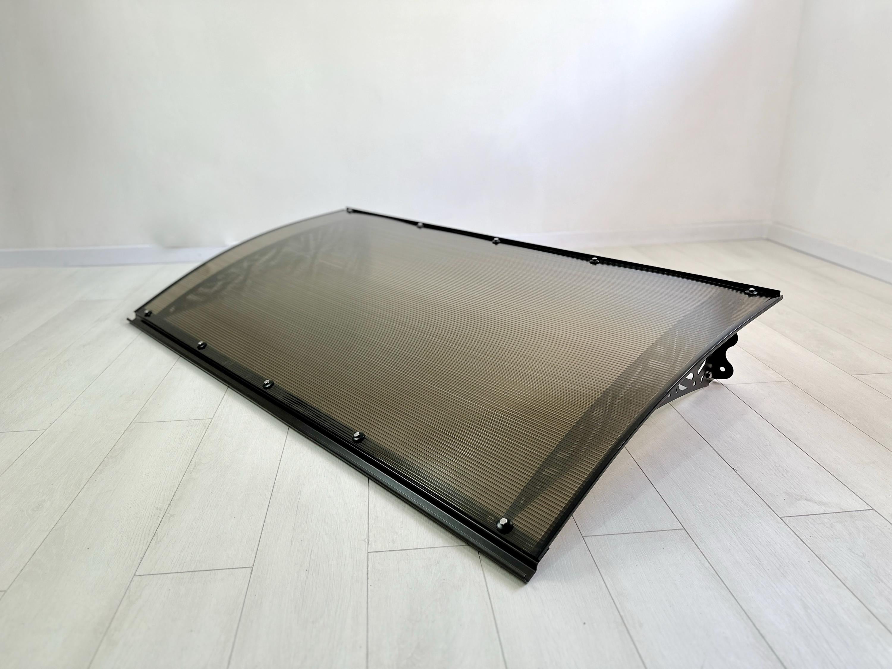 Metal Door Awning with Geometric Panels — 3