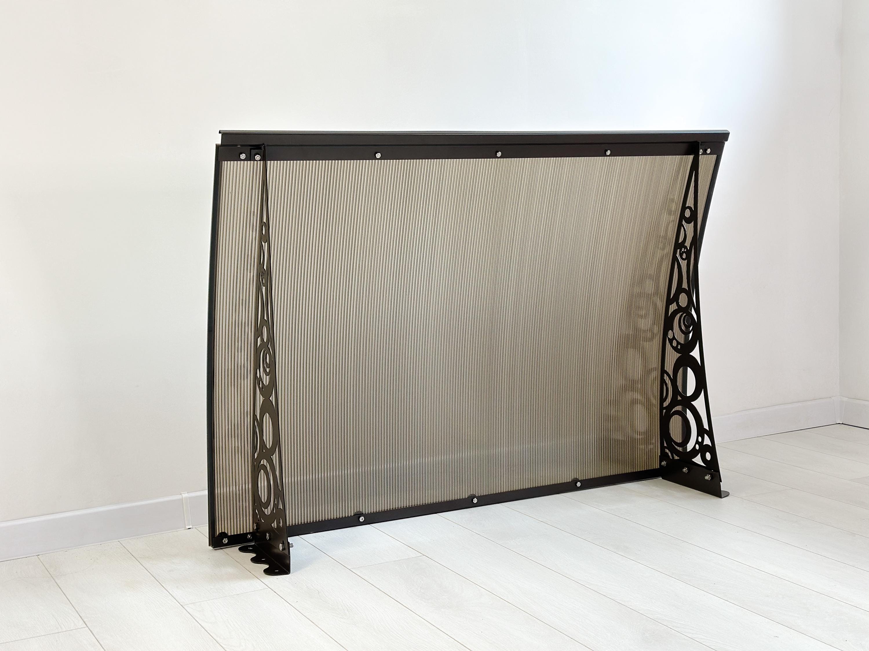 Metal Awning Door with Decorative Design — 5