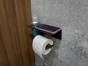 Metal Toilet Paper Holder with Shelf