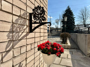 Rose metal outdoor plant hanger