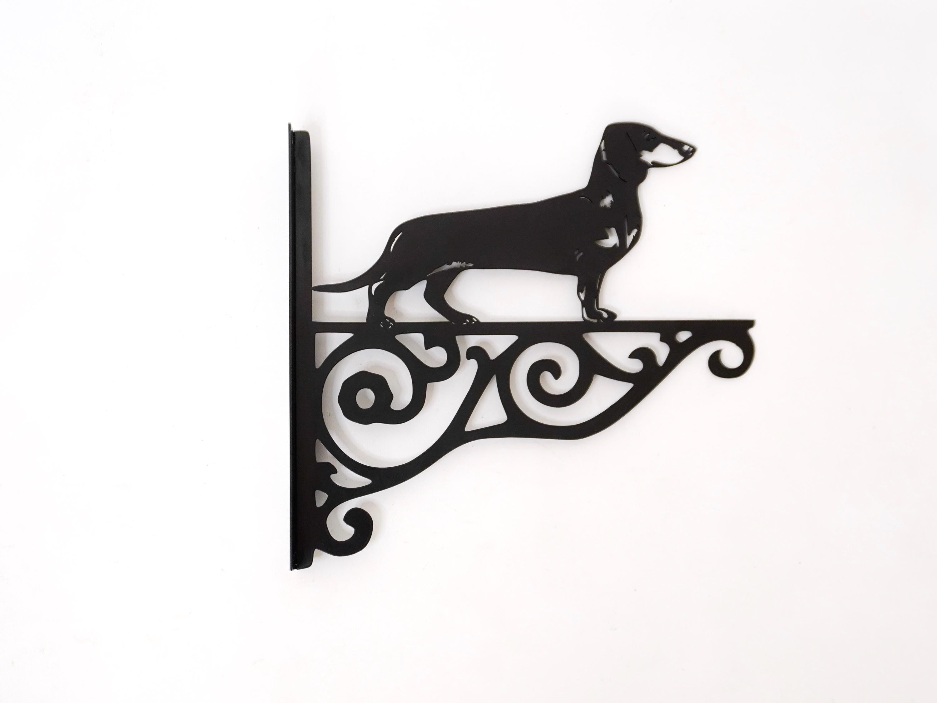 Dachshund metal outdoor plant hanger — 4