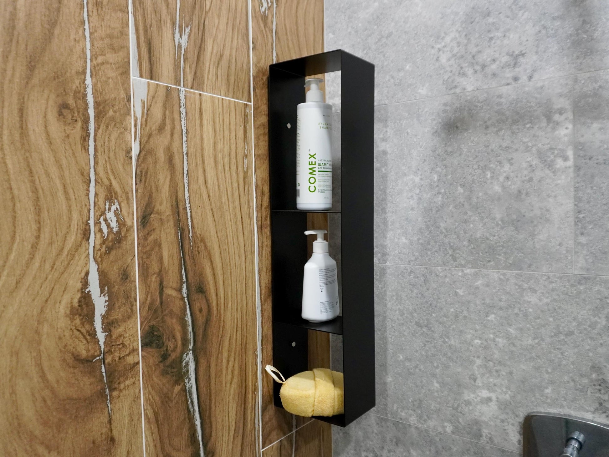 Vertical shelf floating aluminum organizer for bathroom or shower cadd — 2