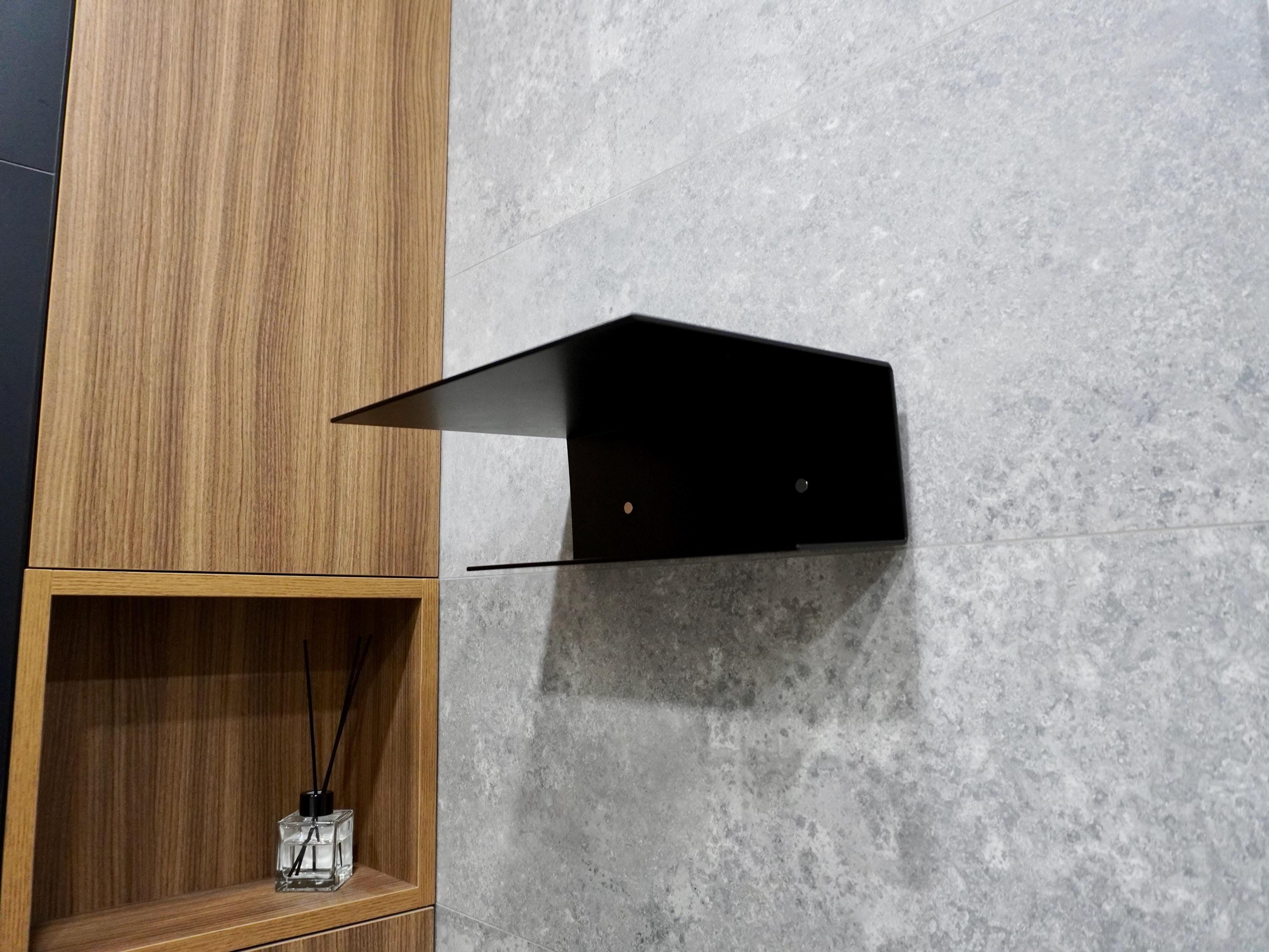 Metal Floating Shelf for Bathroom Organization & Shower Storage — 2