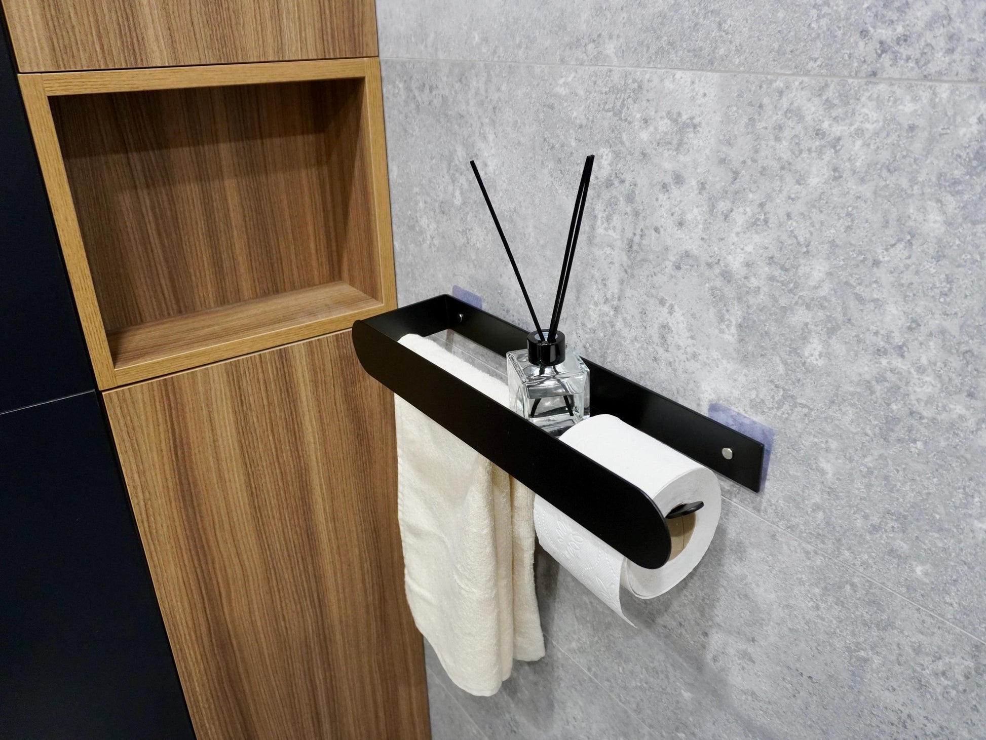 Metal Toilet Paper Holder with Shelf — 4