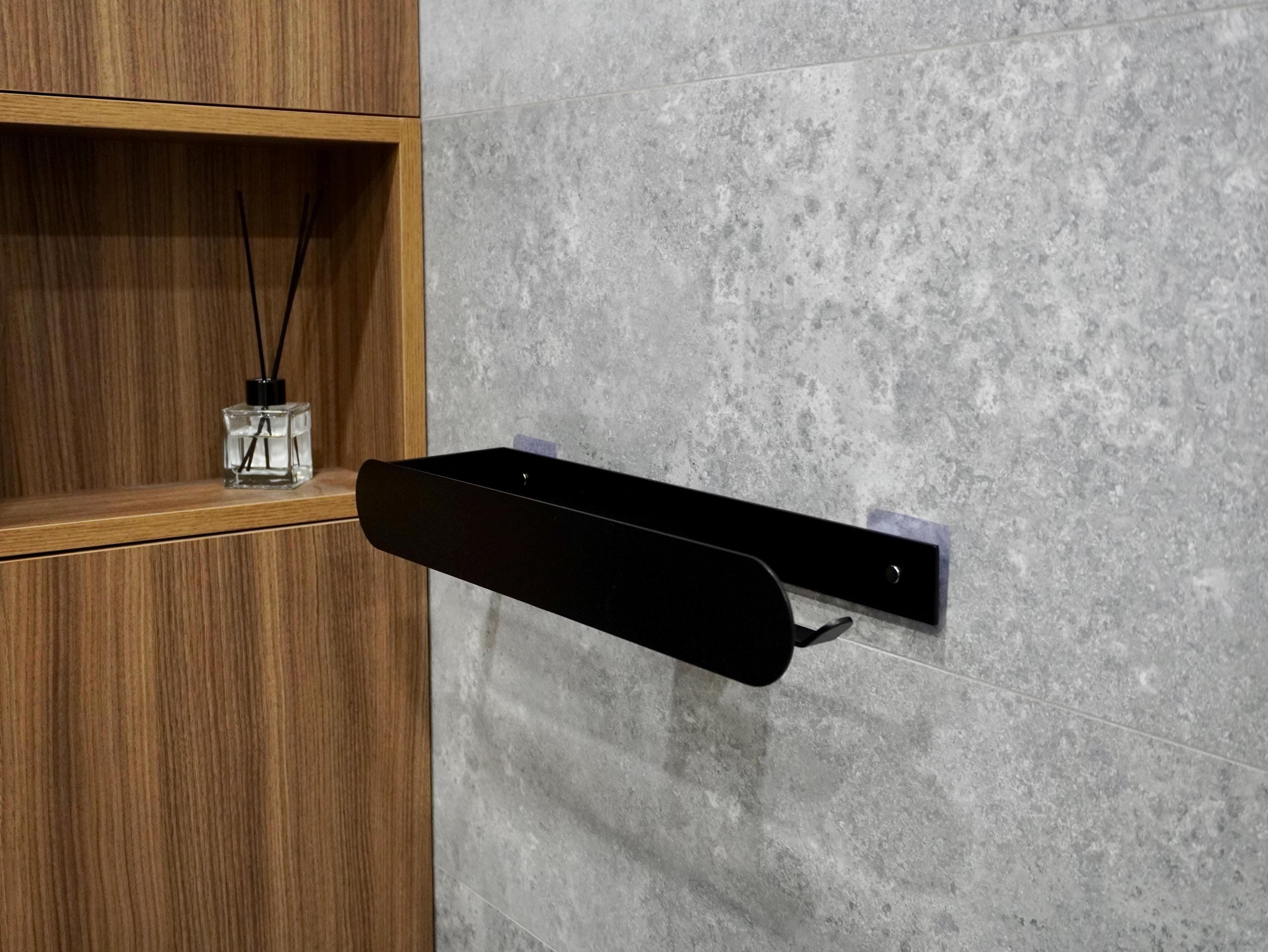 Metal Toilet Paper Holder with Shelf — 5