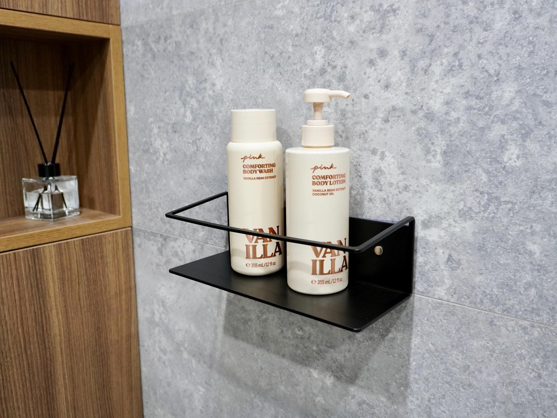Wall-Mounted Aluminum Shower Shelf