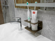 Aluminum Shower Shelf with Cup Holder