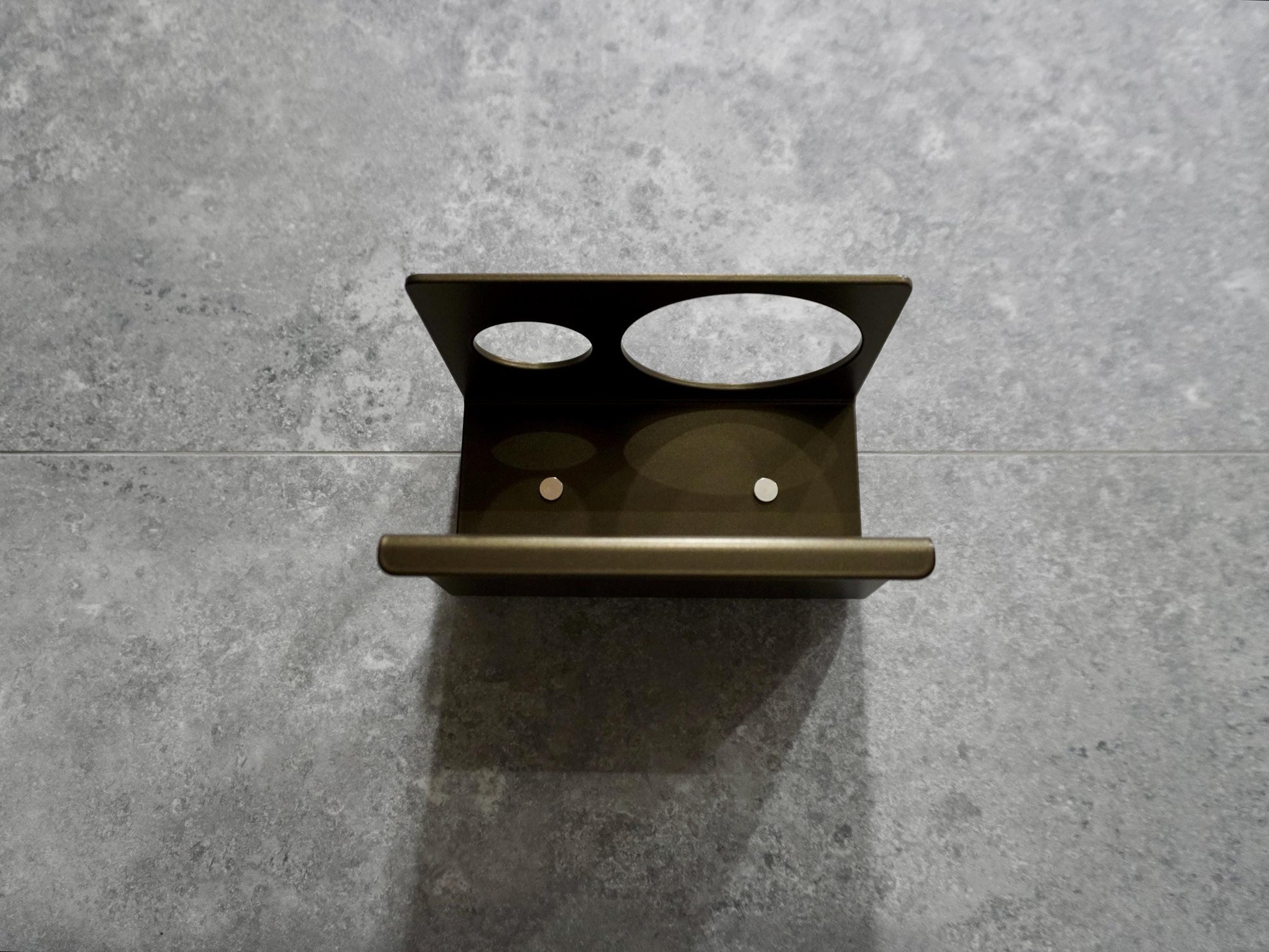 Aluminum Bathroom Shelf with Cup Holder — 3