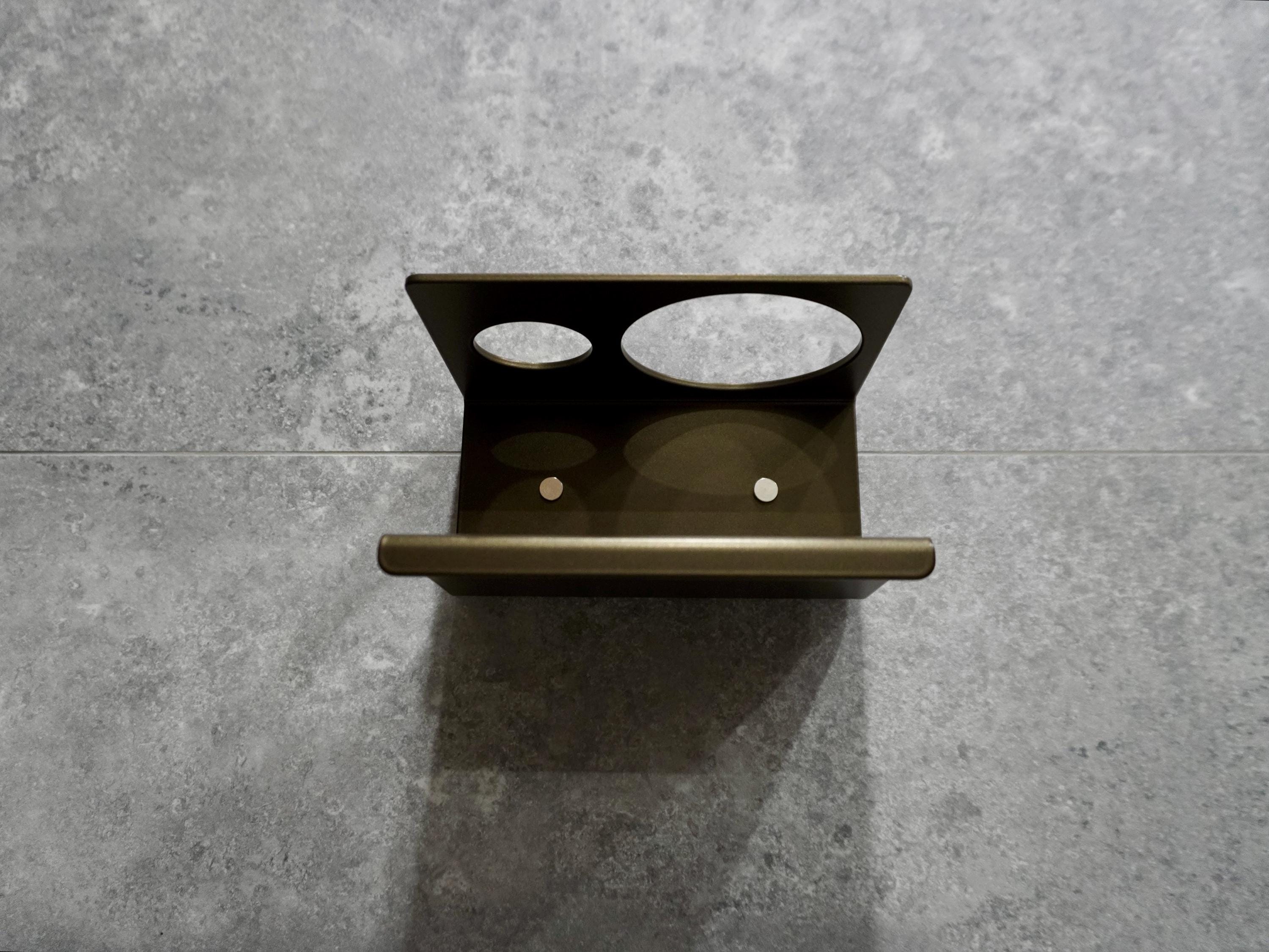 Aluminum Bathroom Shelf with Cup Holder — 3