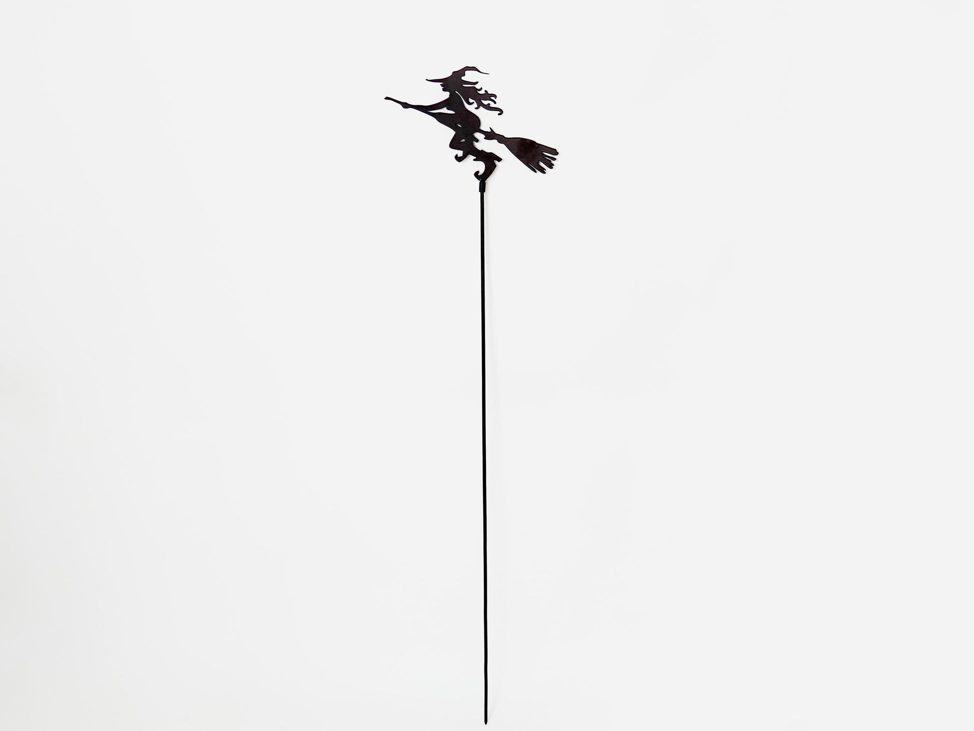 Metal Witch on Broom Garden Stake — 5