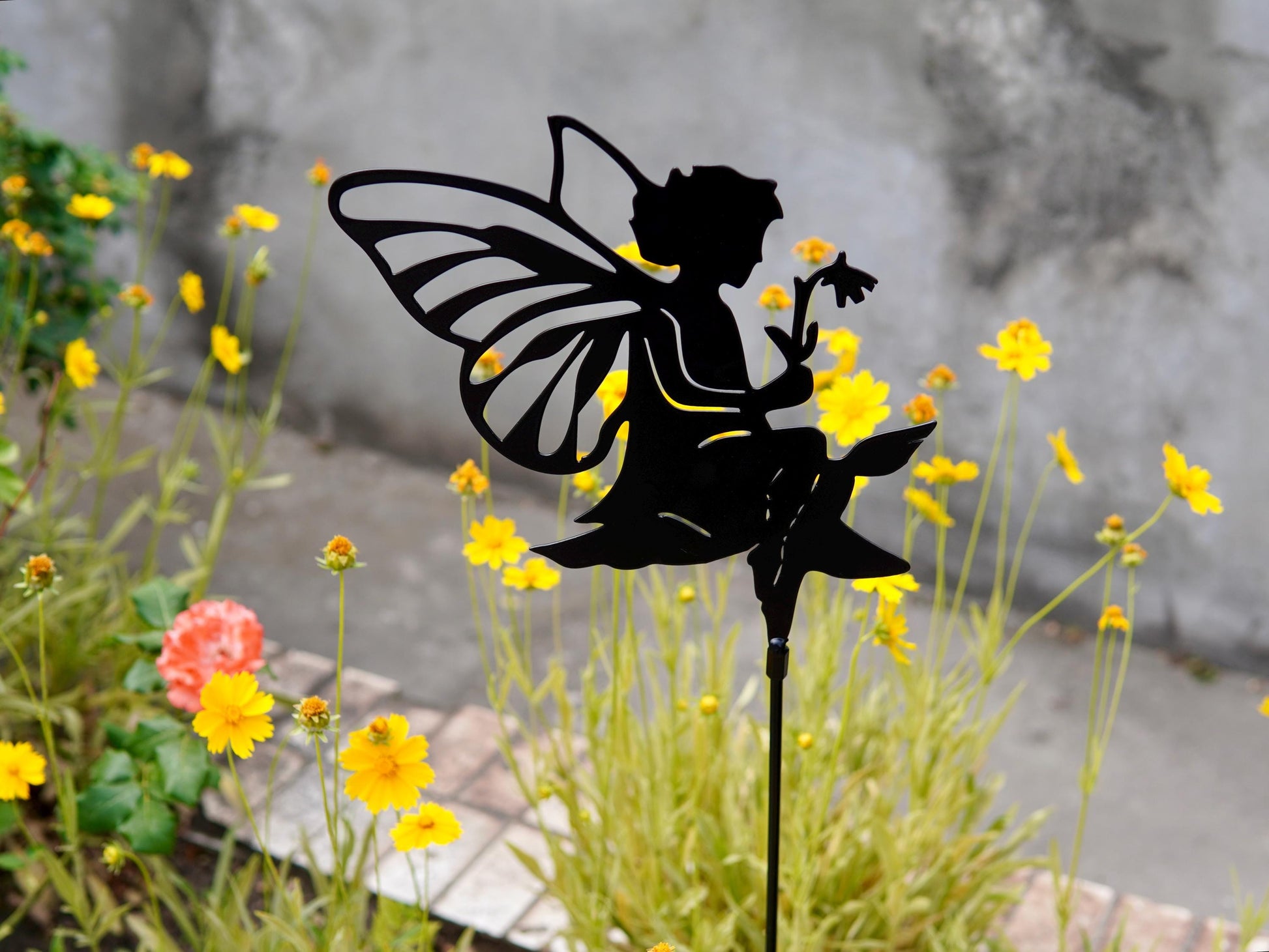 Elf with Flower Charming Addition to Your Outdoor Place. For Garden or — 2