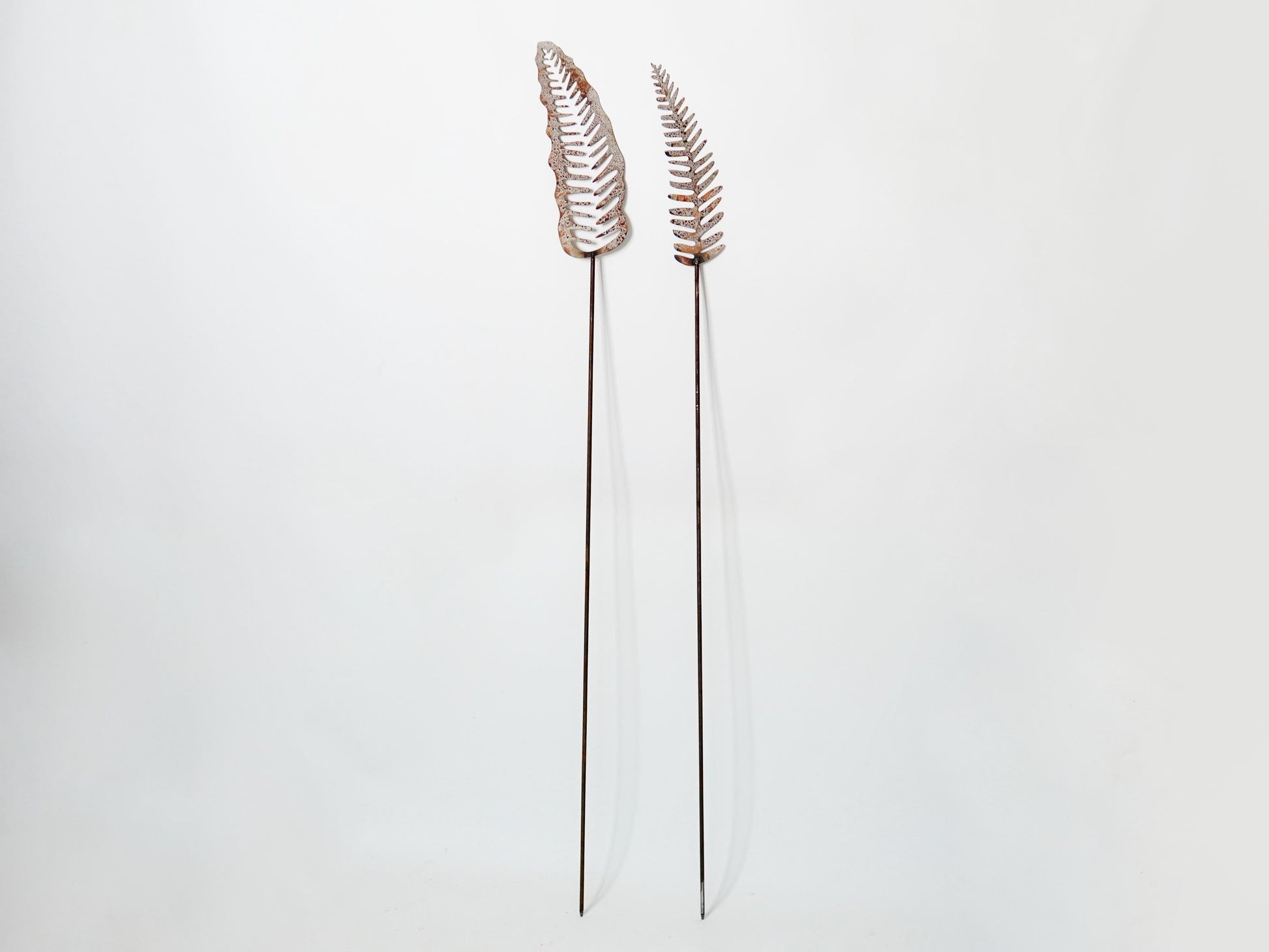 Rusty Metal Fern Garden Stake — 2
