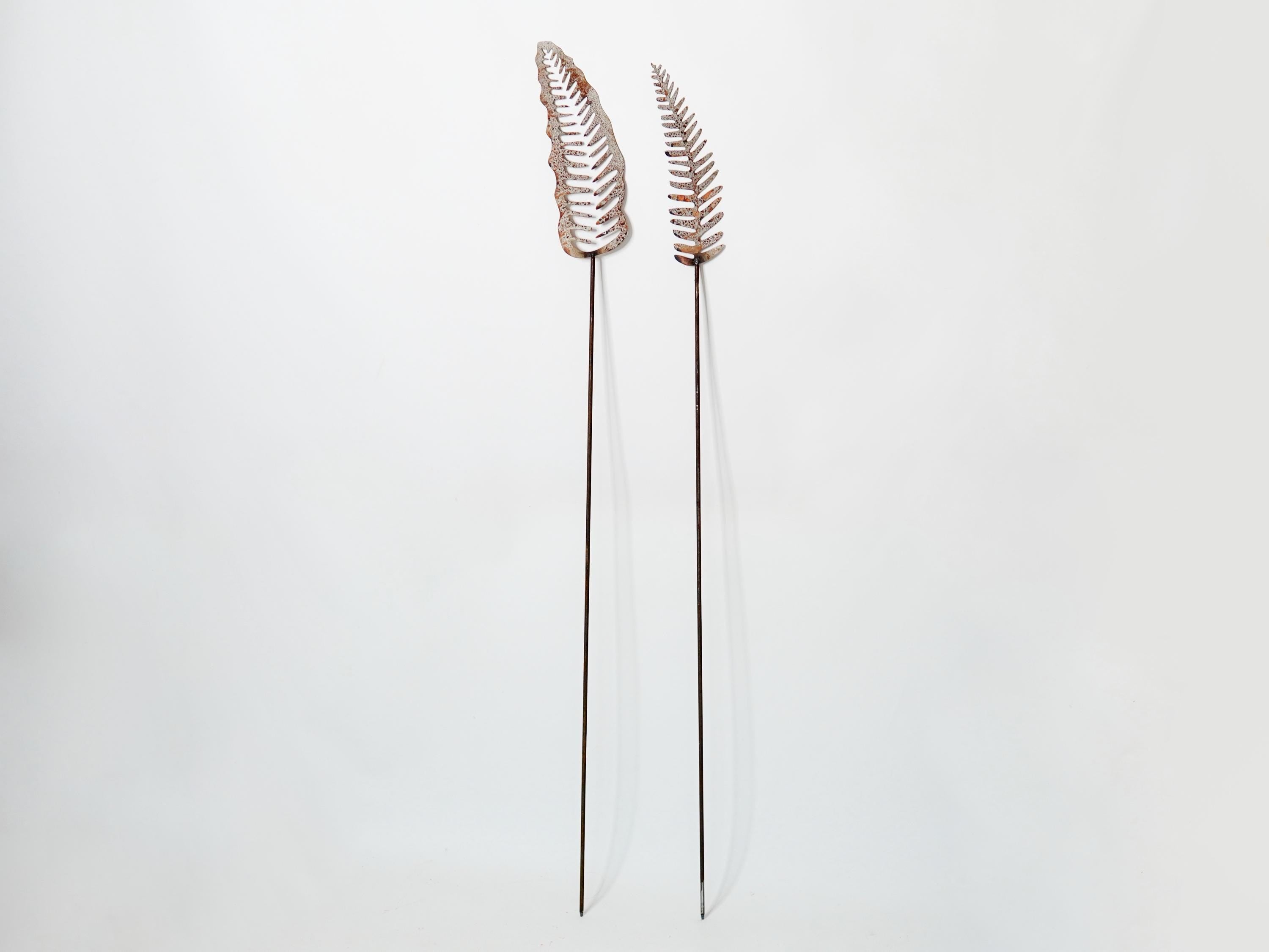 Rusty Metal Fern Garden Stake — 2