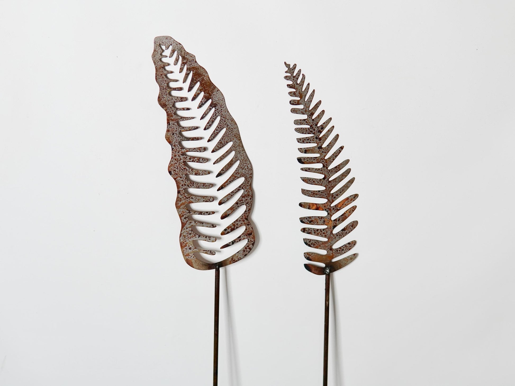 Rusty Metal Fern Garden Stake — 3