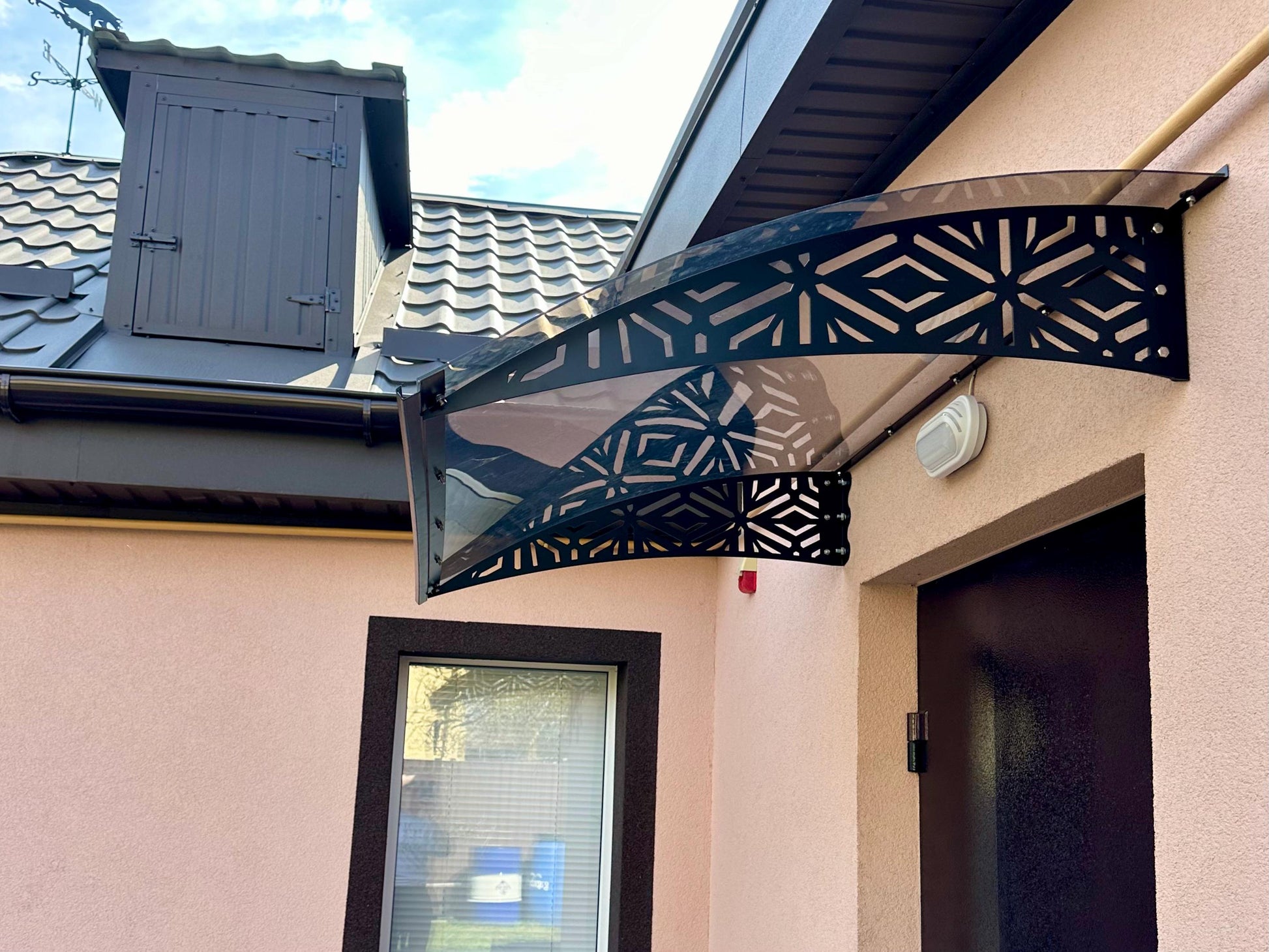 Metal Door Awning Transparent Canopy — 3