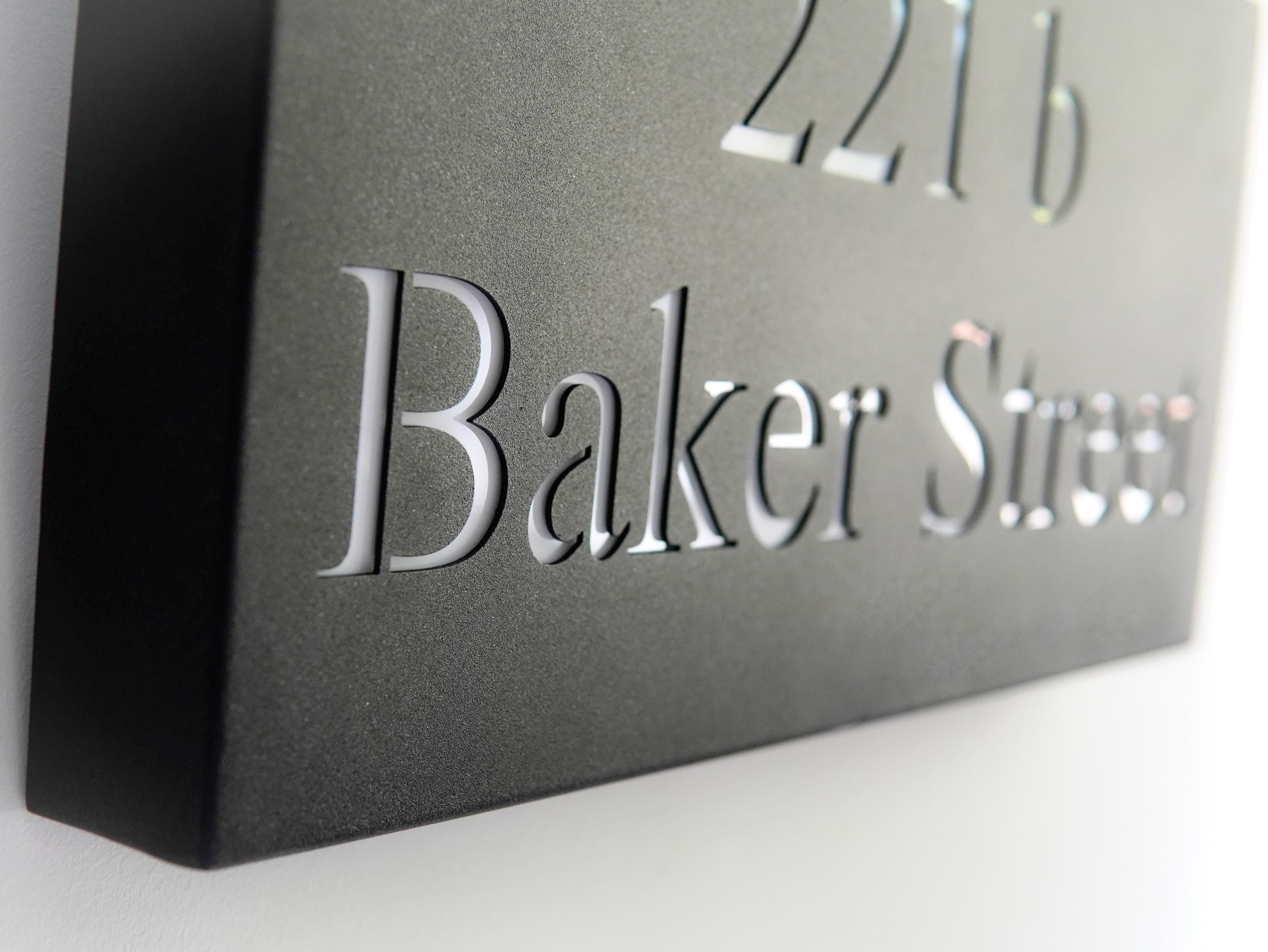 Personalized Solar Powered LED Address Sign — 3