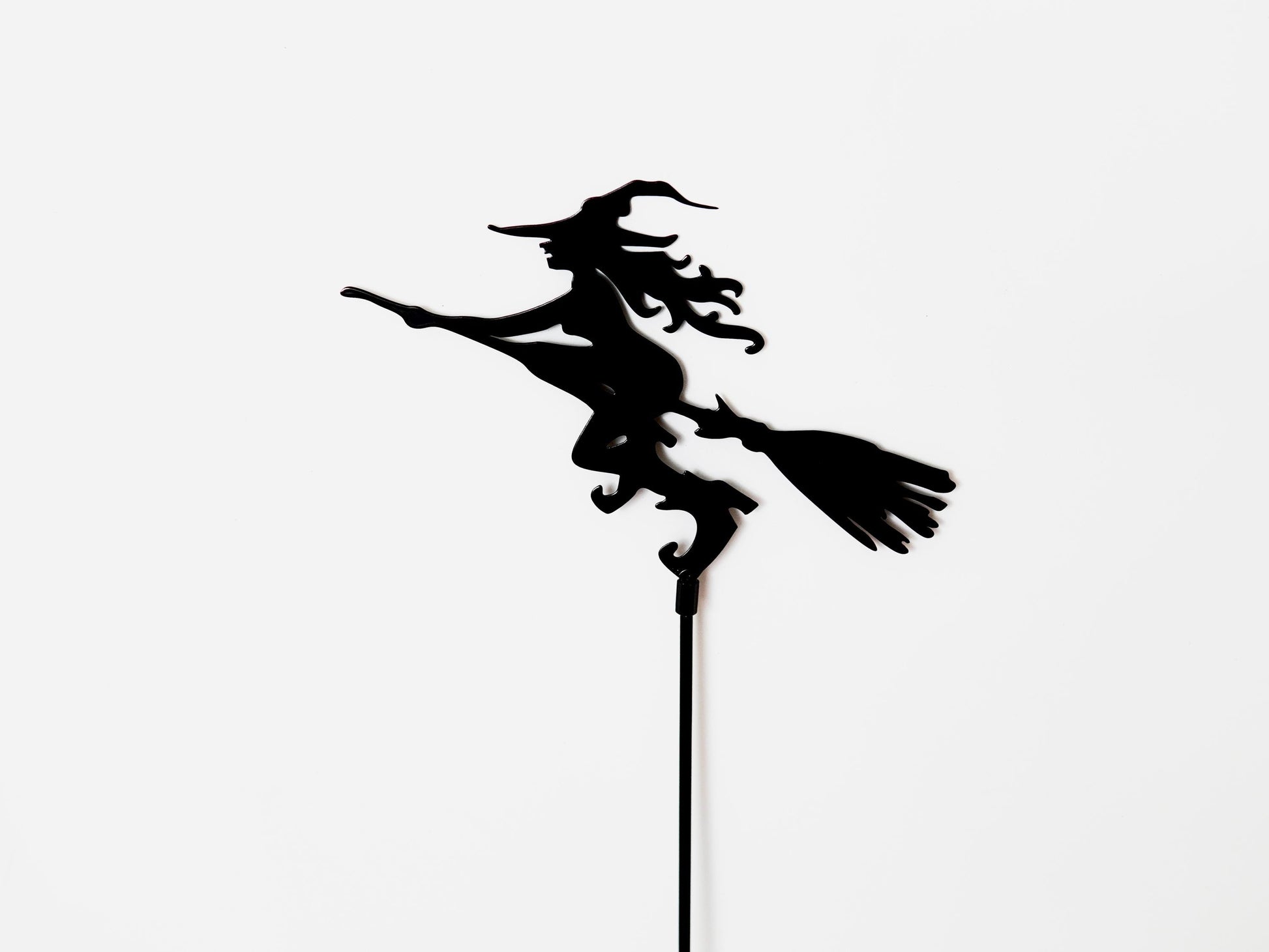 Metal Witch on Broom Garden Stake — 4