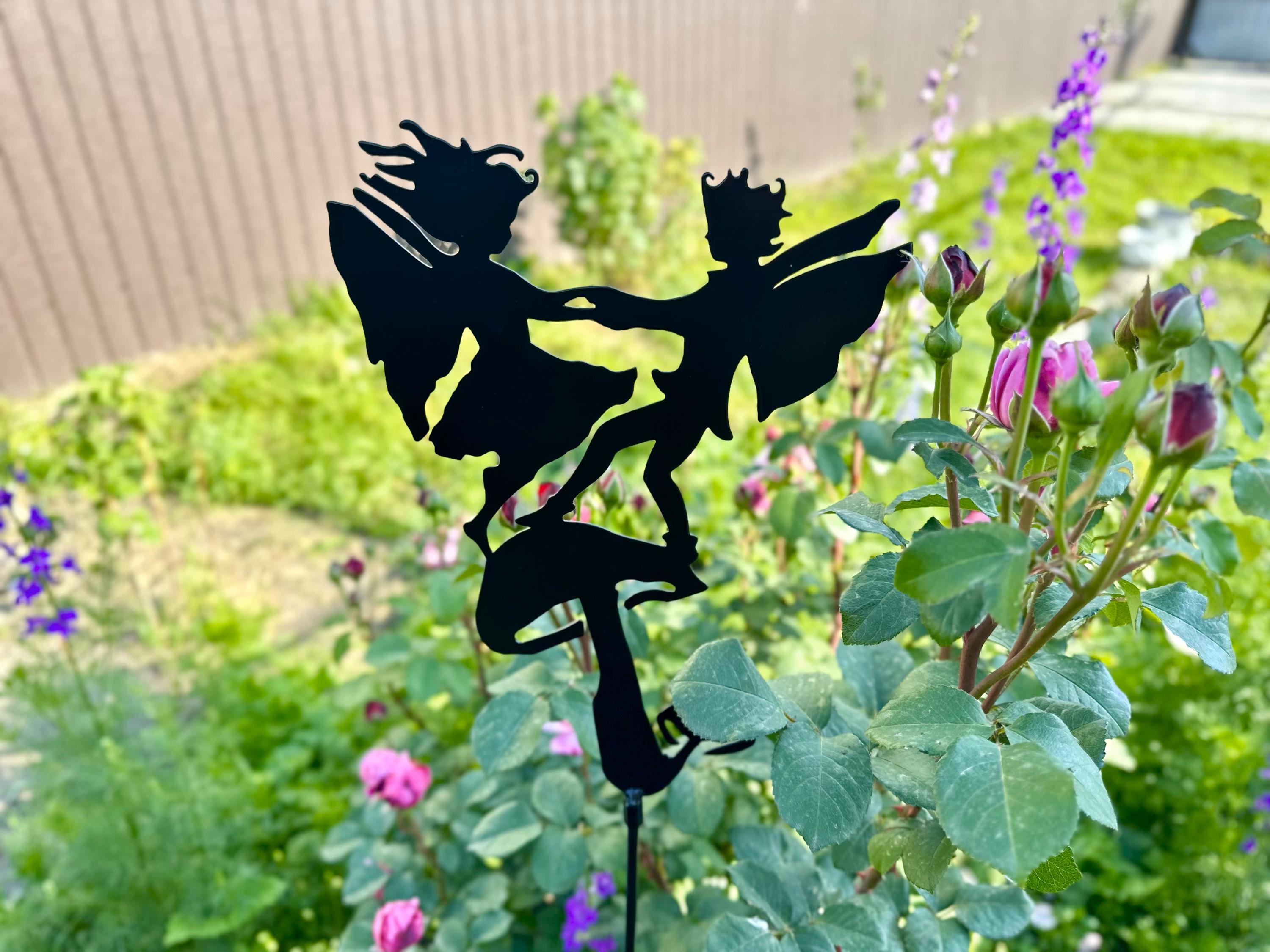 Fairies On Mushroom Elegant Accent for Your Outdoor Place. — 2