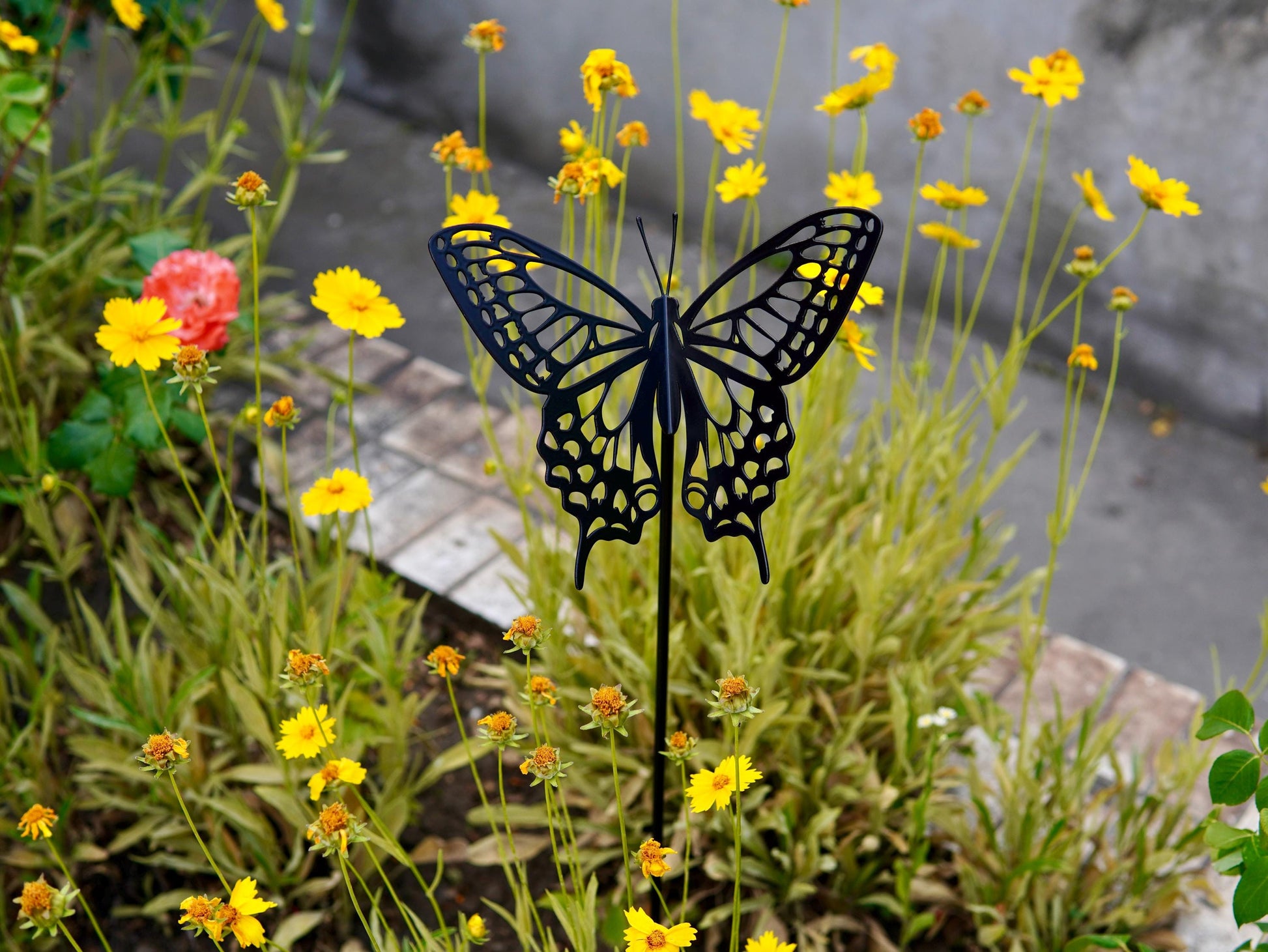 Metal Swallowtail Butterfly Garden Stake — 3