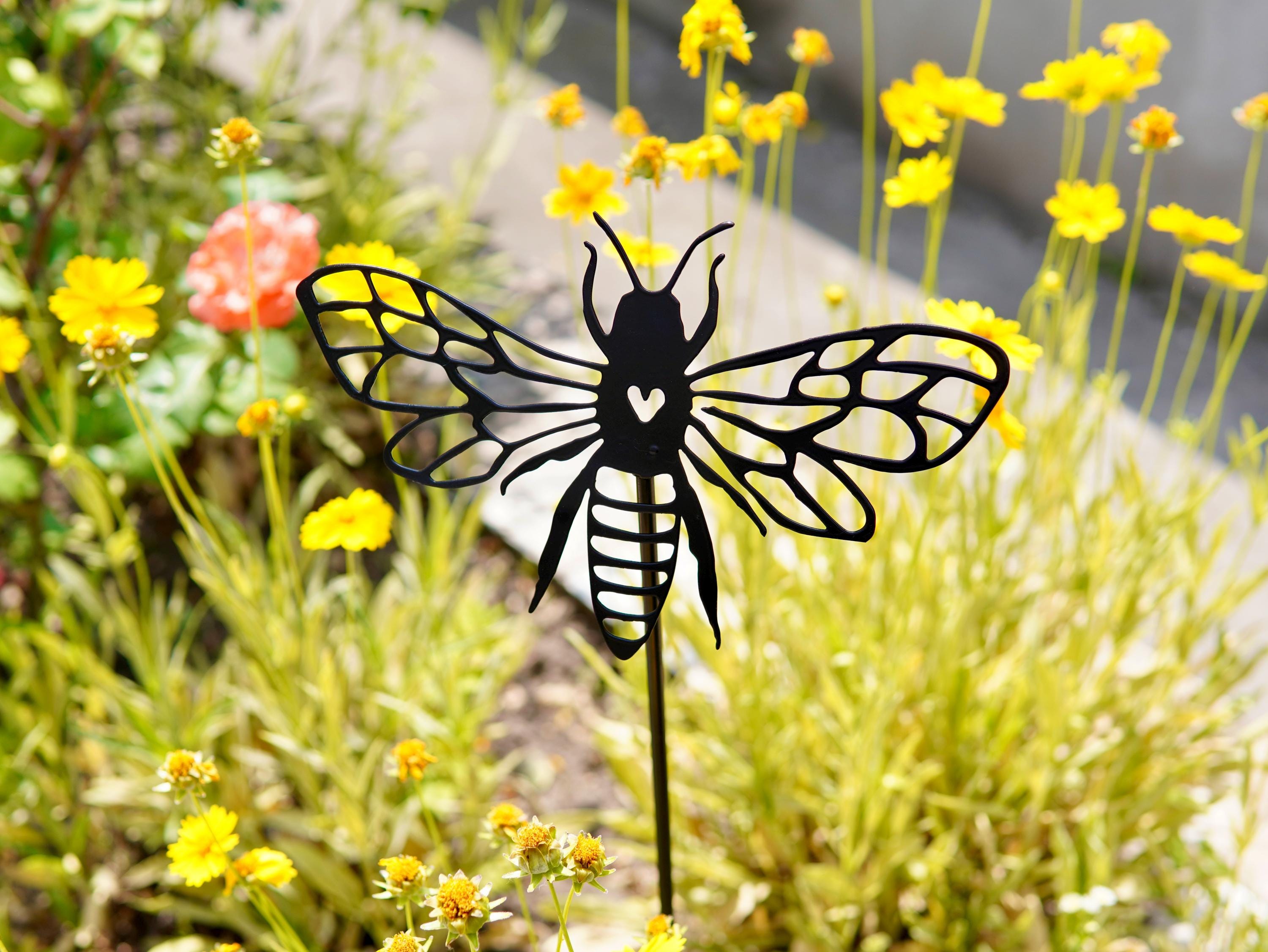 Metal Bee Garden Stake — 2