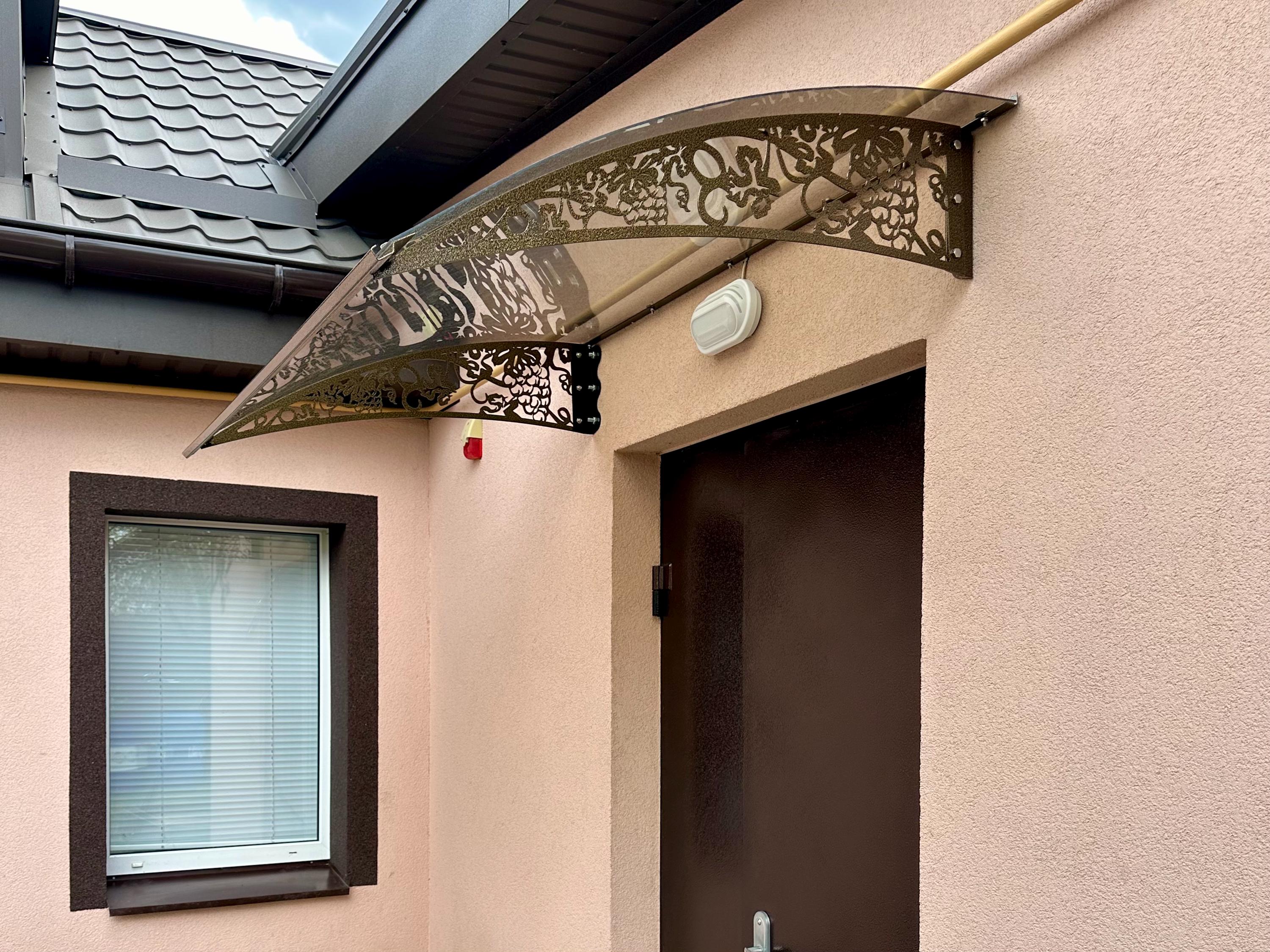 Metal Porch Awning Grapevine Lace Supports