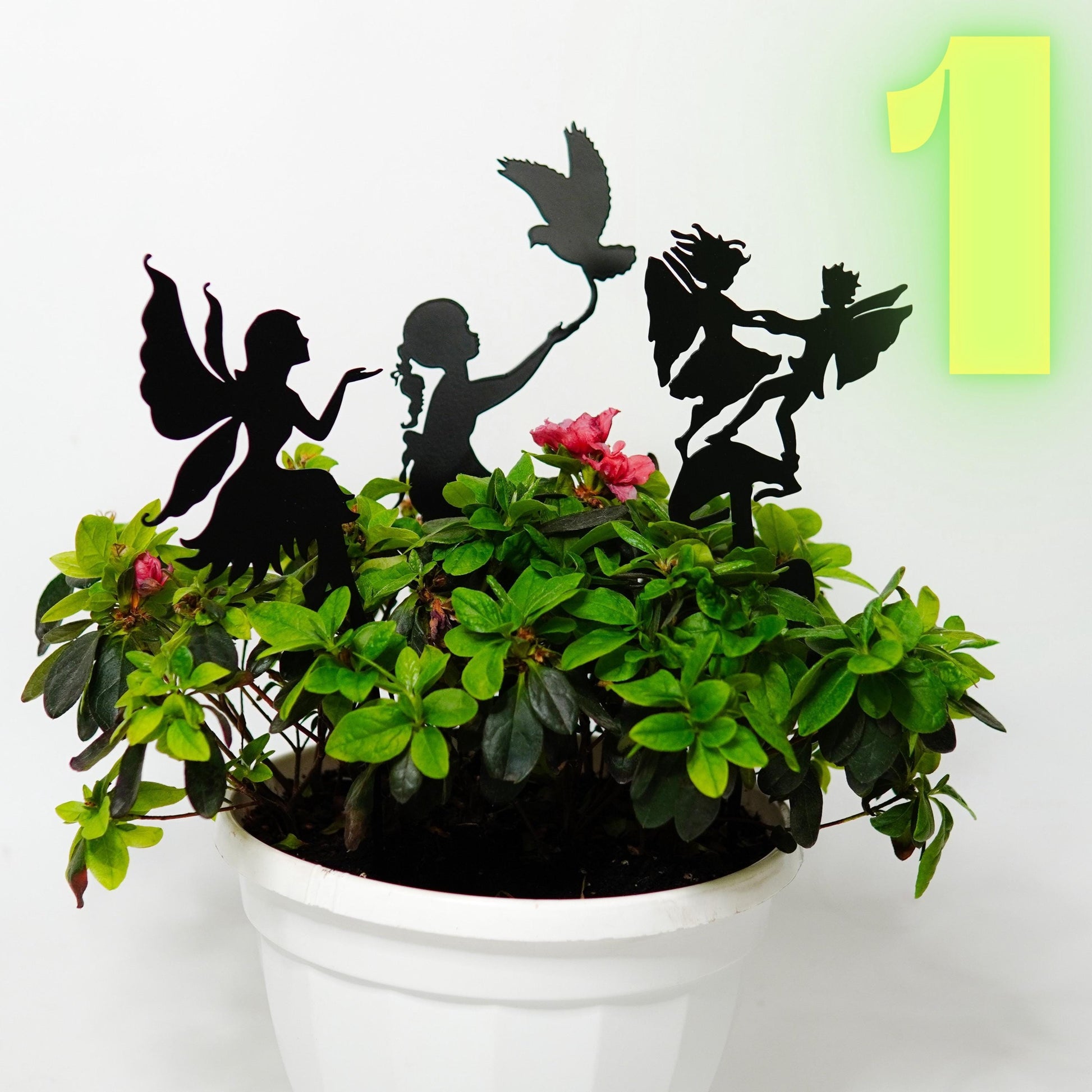 Metal Pixie Flower Pot Decoration