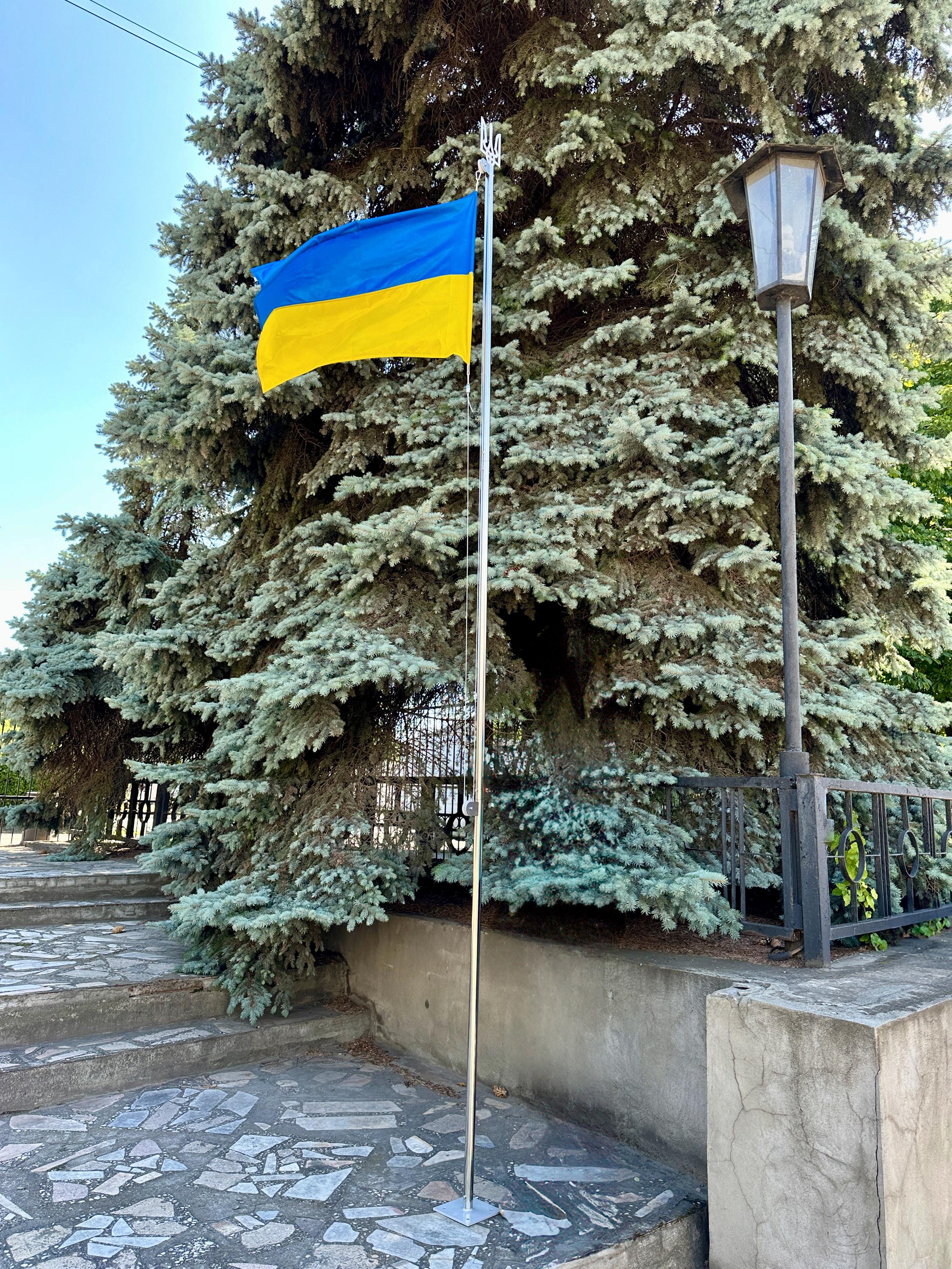 Stainless Steel Flagpole With Lift Mechanism. Modular DIY Flag Holder  — 4