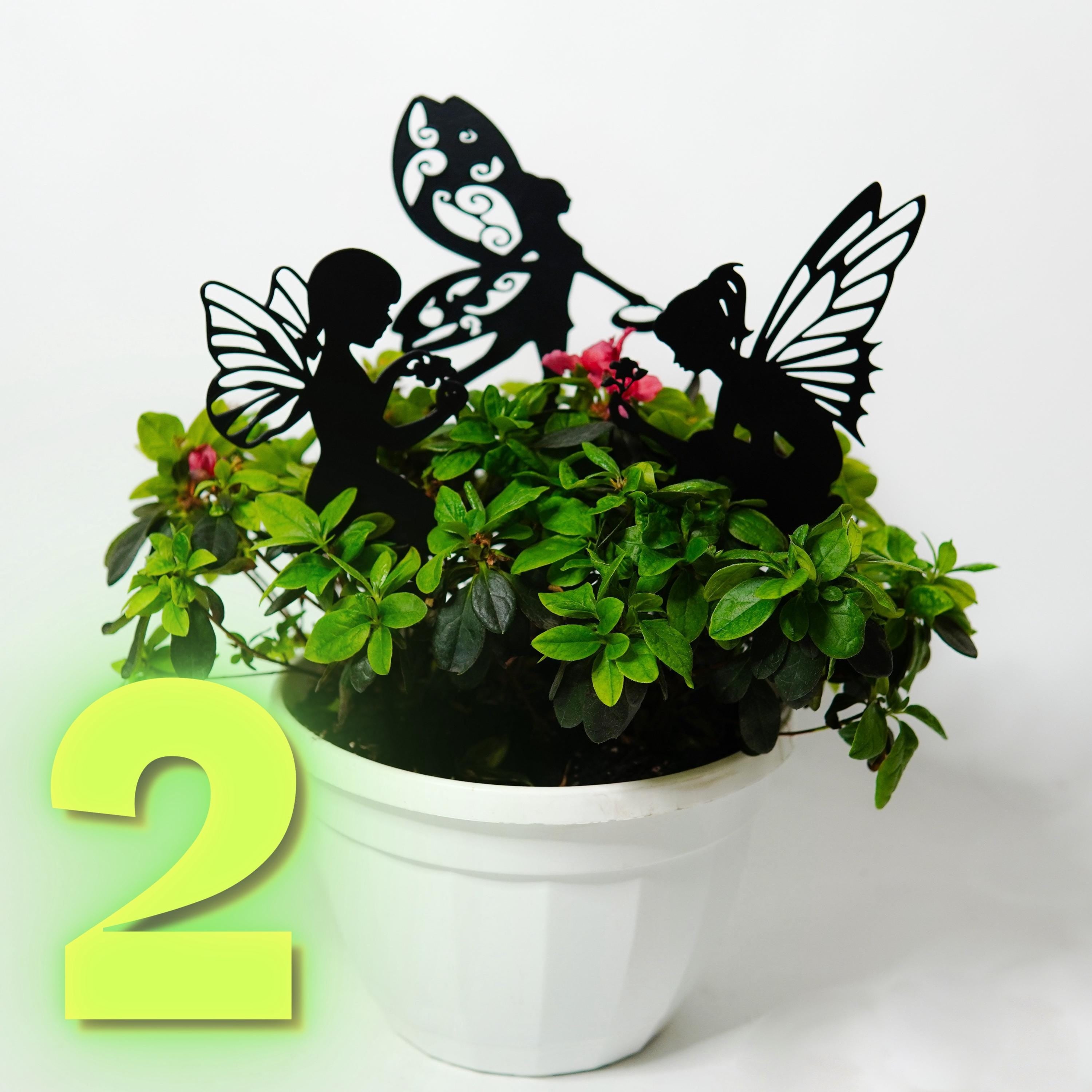 Metal Pixie Flower Pot Decoration — 2