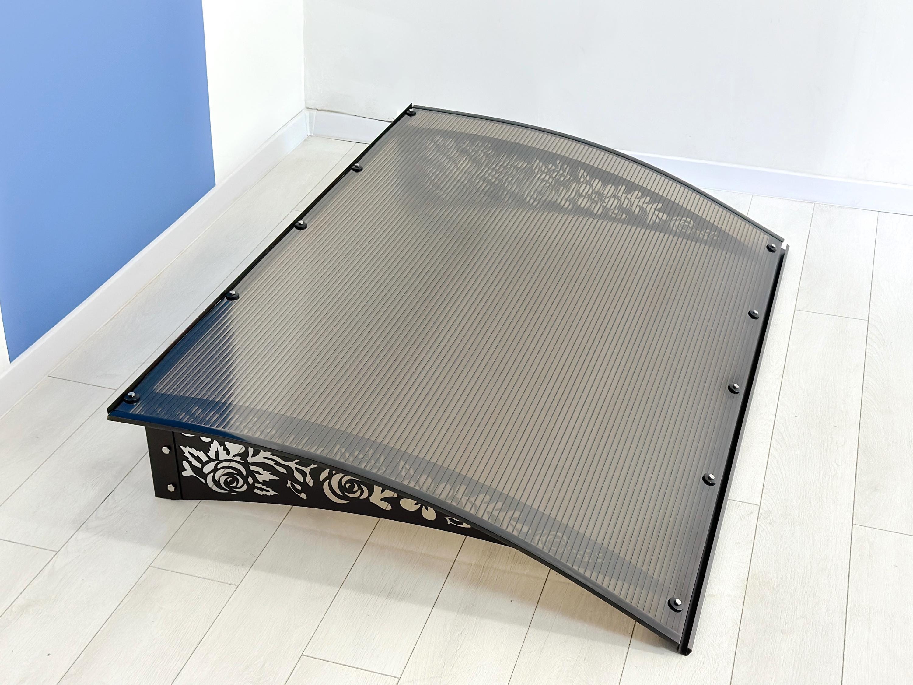 Metal Door Awning with Rose Ornament — 9