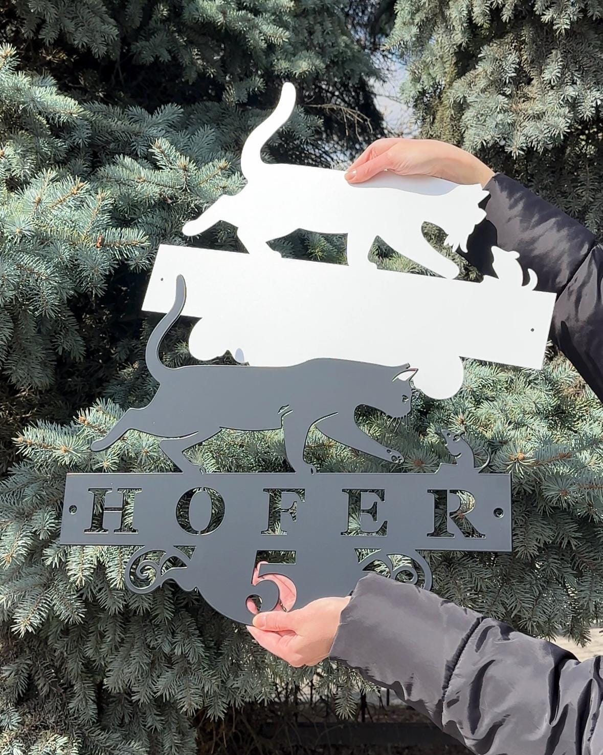 Cat and Mouse Address Sign — 2