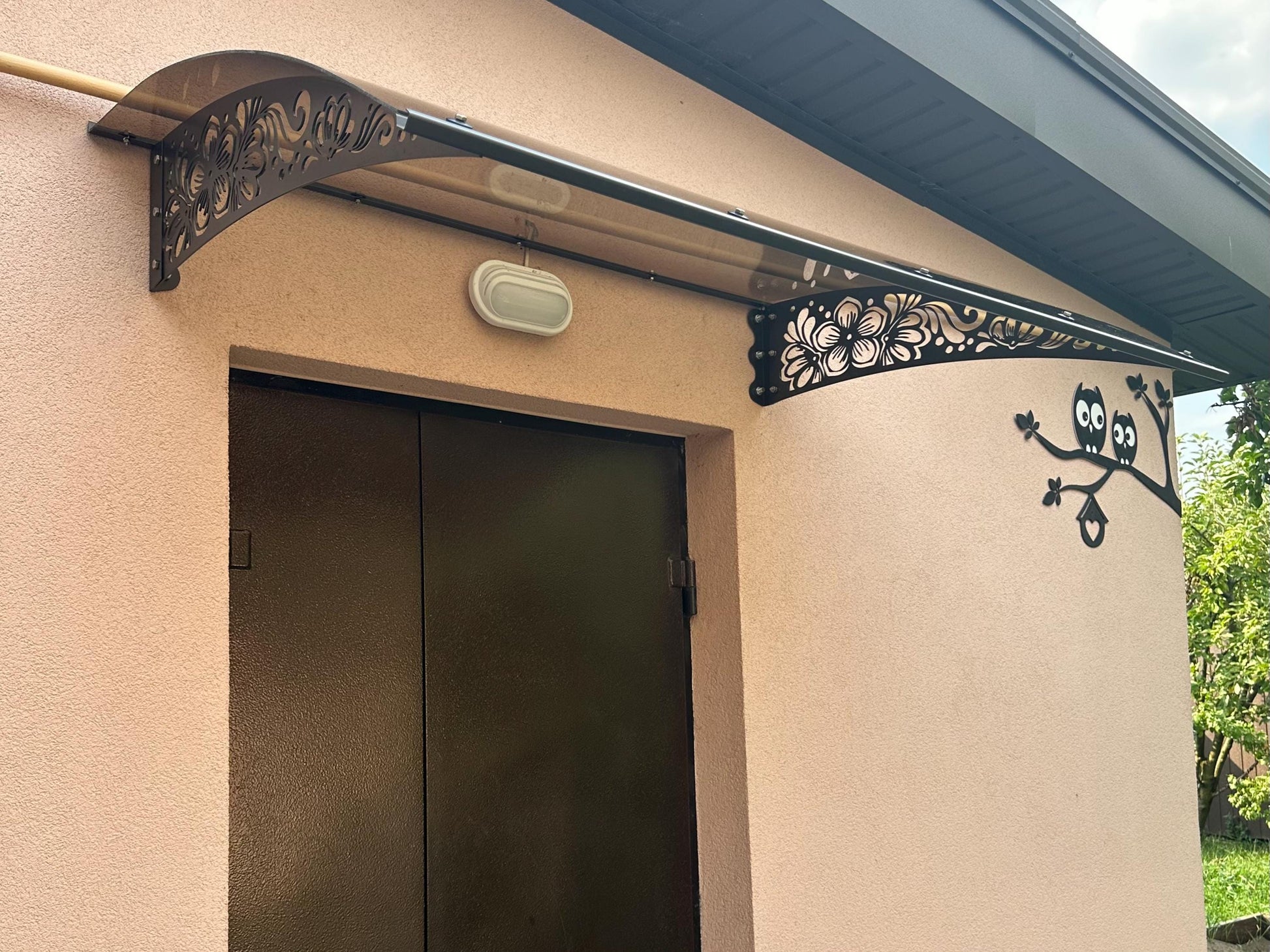 Metal Awning Canopy Flower Ornament — 5
