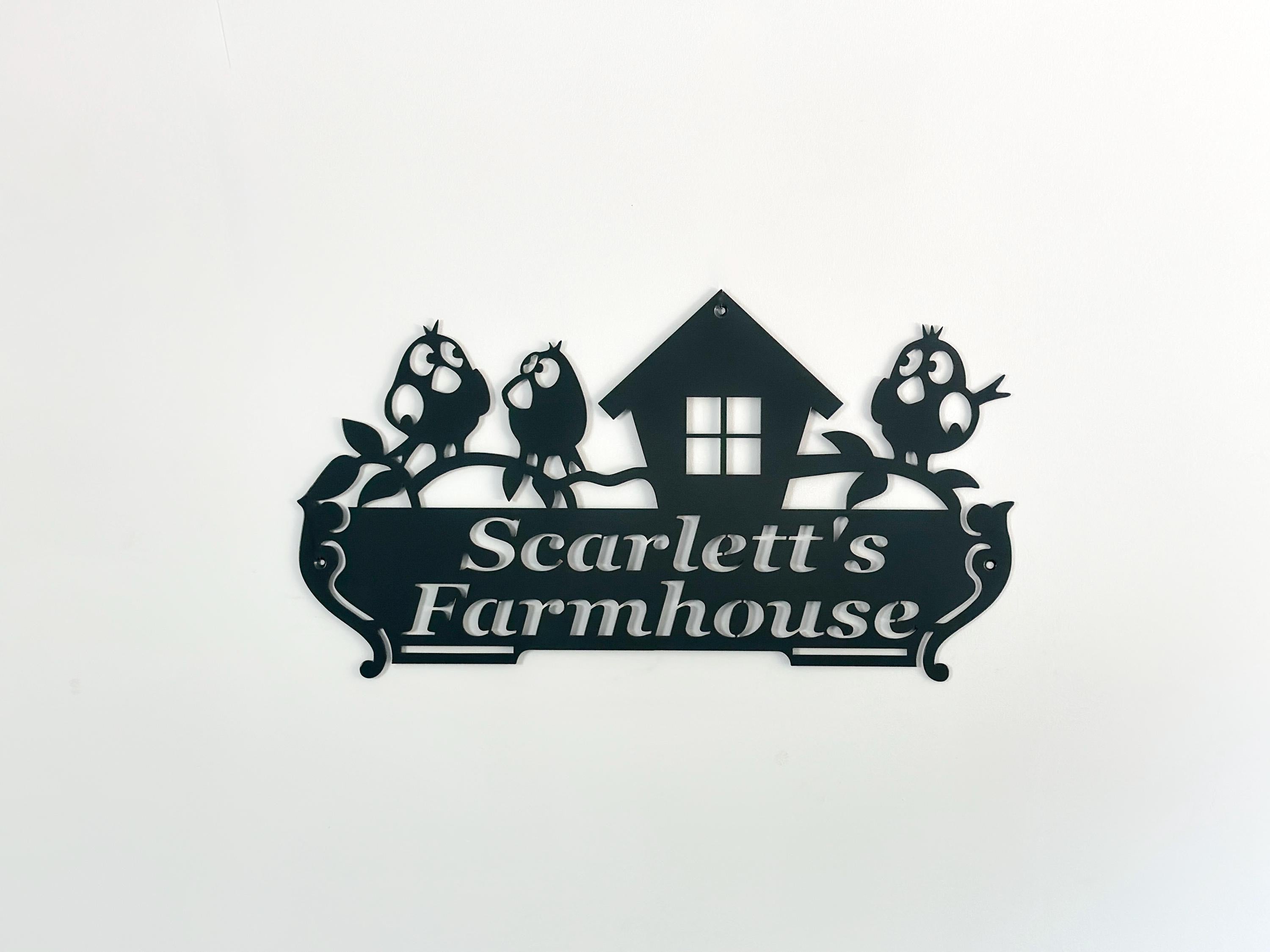 Personalized Bird House Address Sign — 7