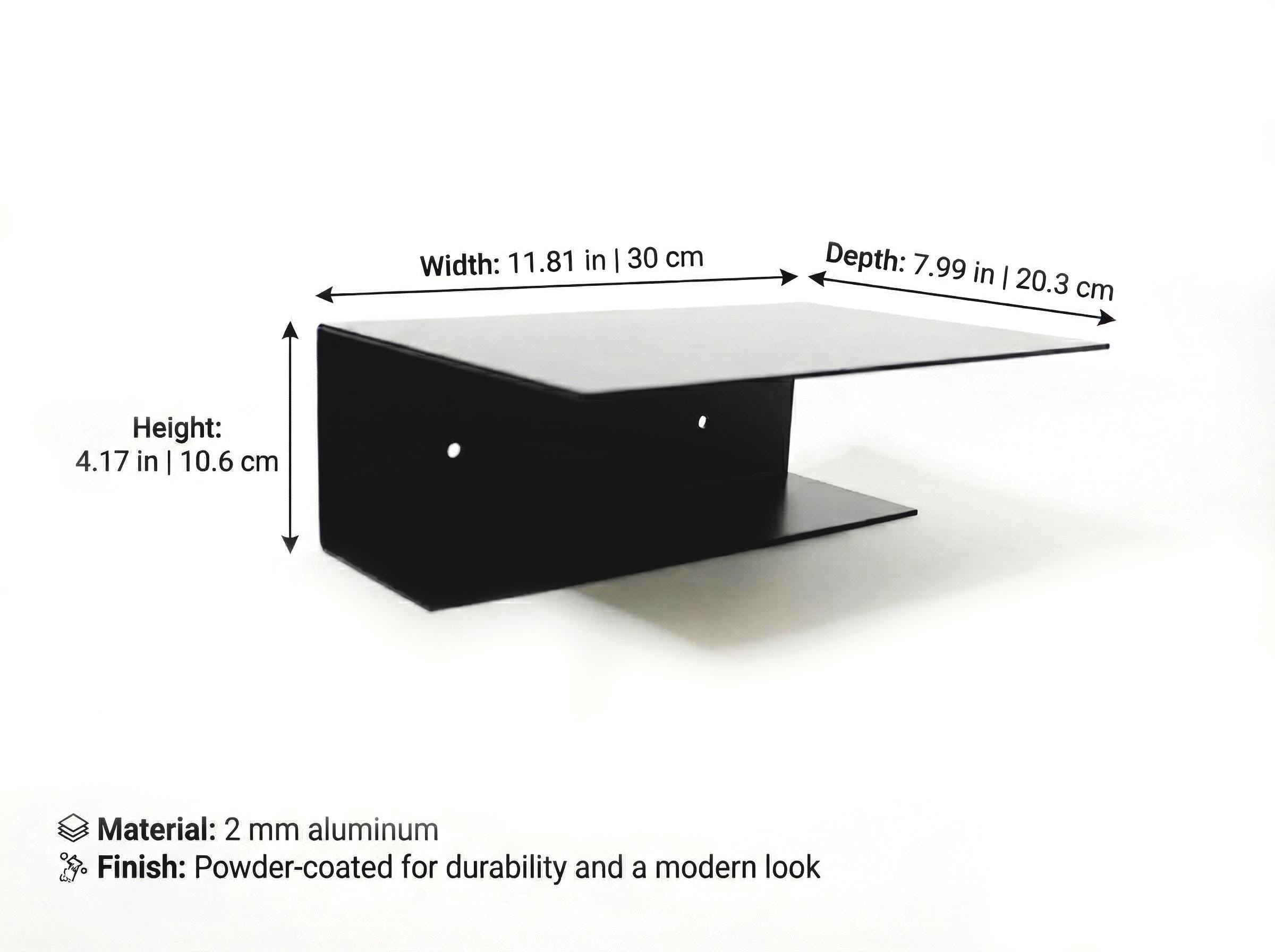 Metal Floating Shelf for Bathroom Organization & Shower Storage — 5