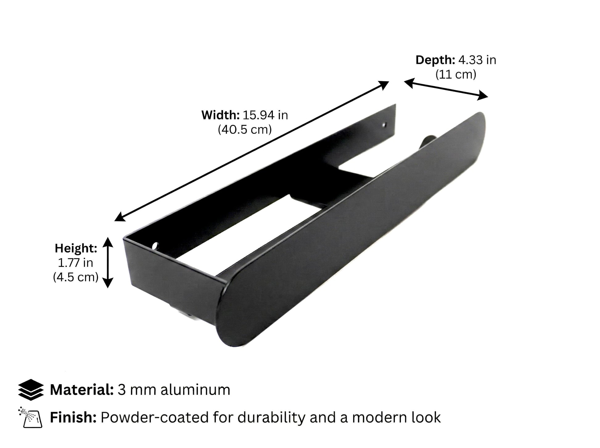 Metal Toilet Paper Holder with Shelf — 3