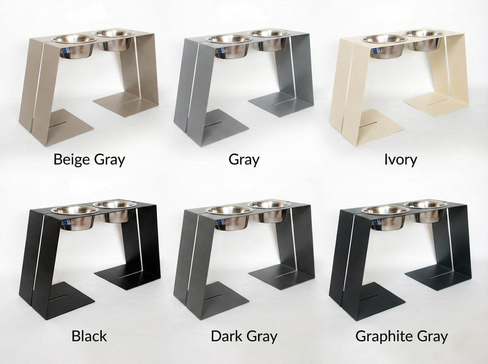 Modern Elevated Double Dog Bowl Stand — 6