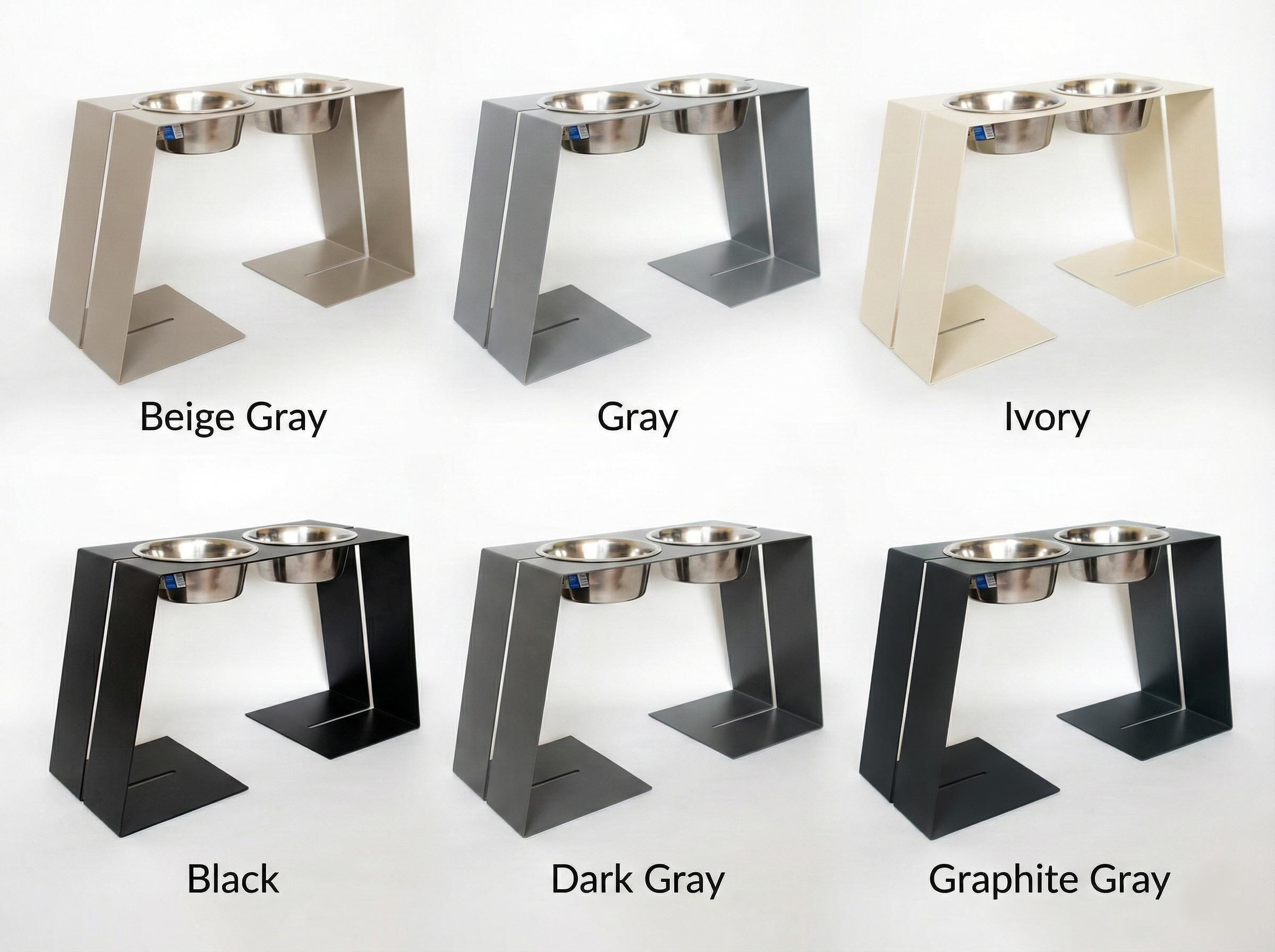 Modern Elevated Double Dog Bowl Stand — 6