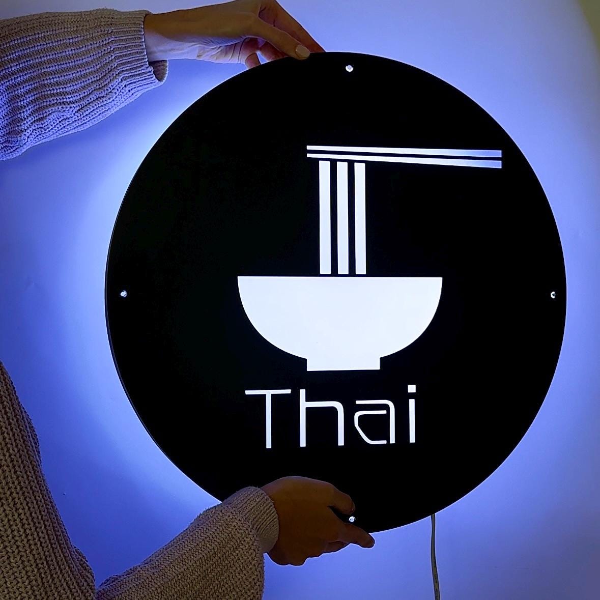 Round Custom Backlit Business Sign — 3