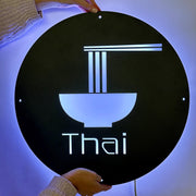 Round Custom Backlit Business Sign