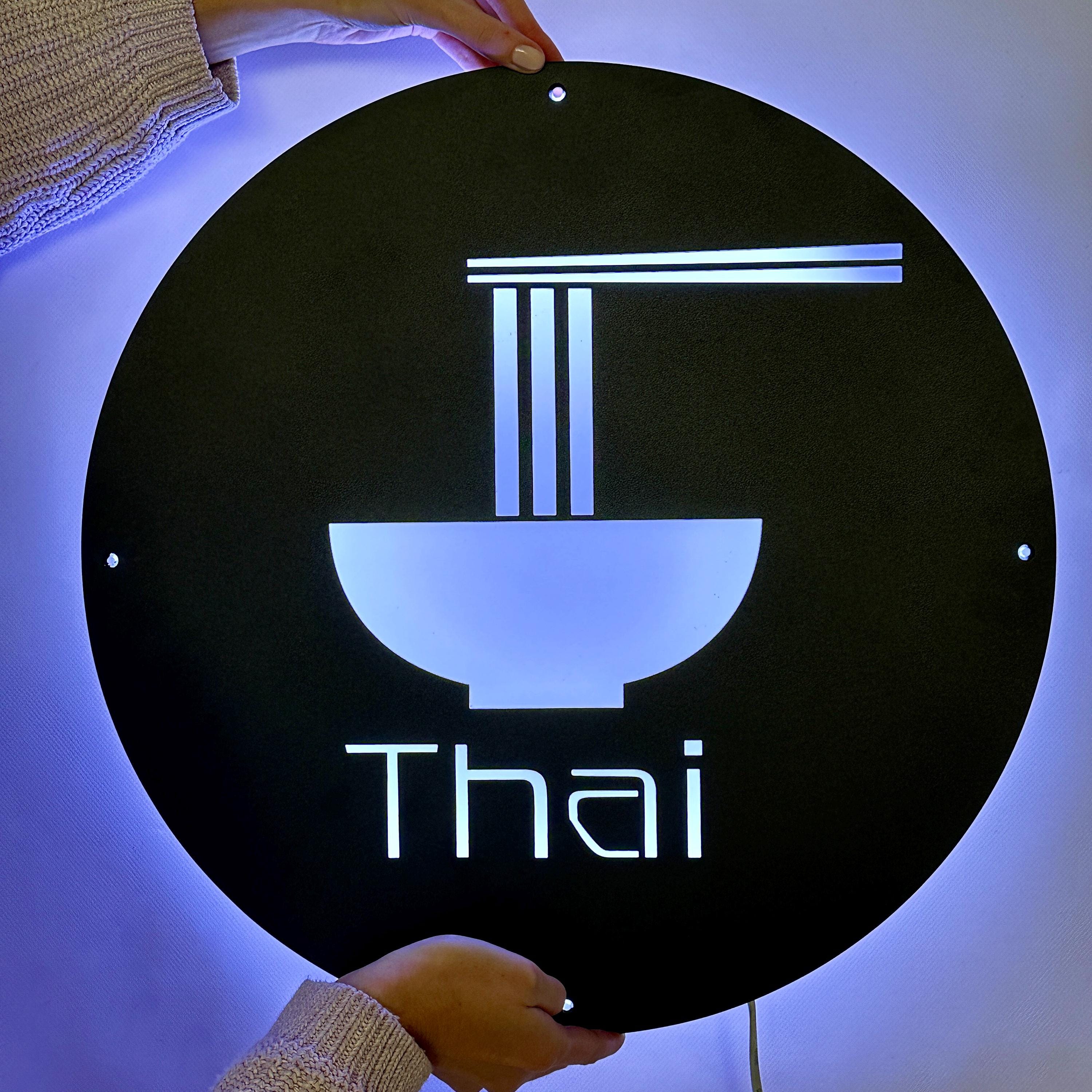 Round Custom Backlit Business Sign