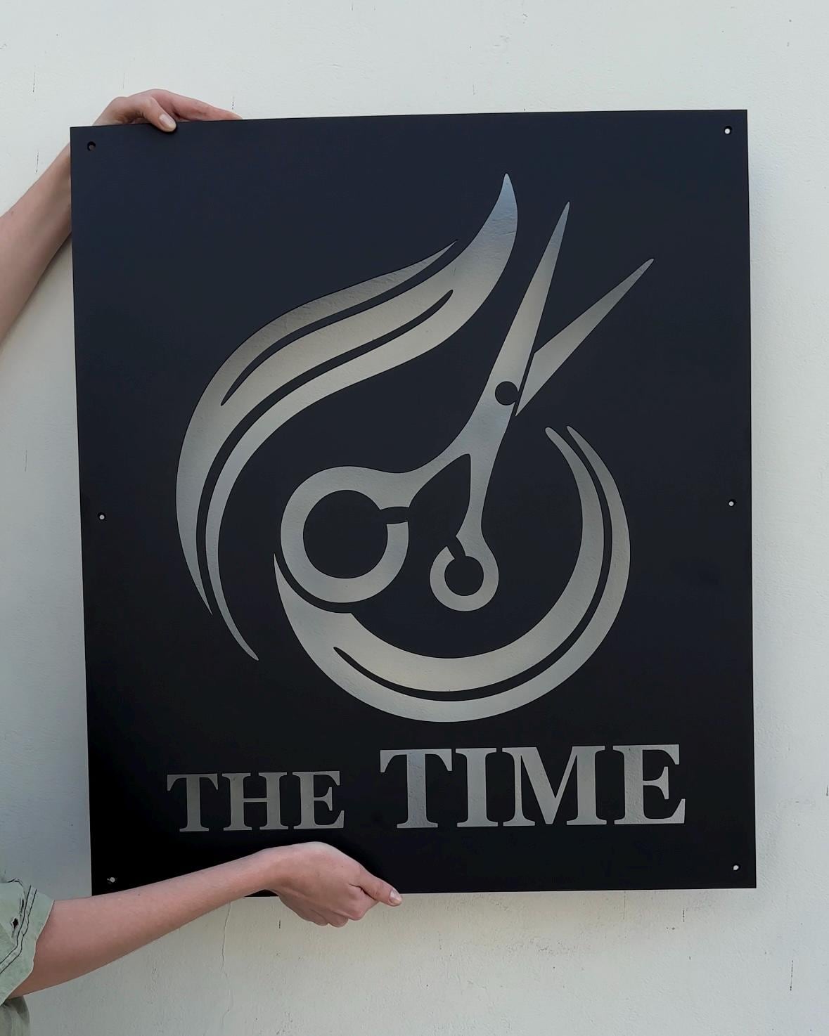 Custom designed LED signage made from metal in a rectangular shape — 2