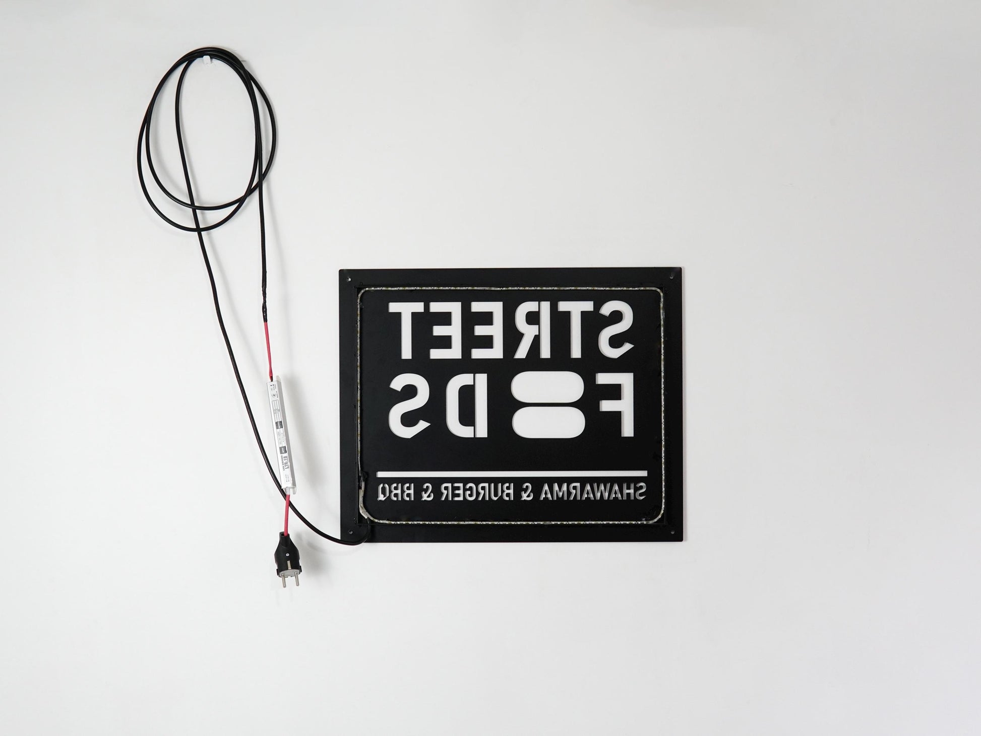 Street Food Custom LED signage made from metal in a rectangular shape — 8
