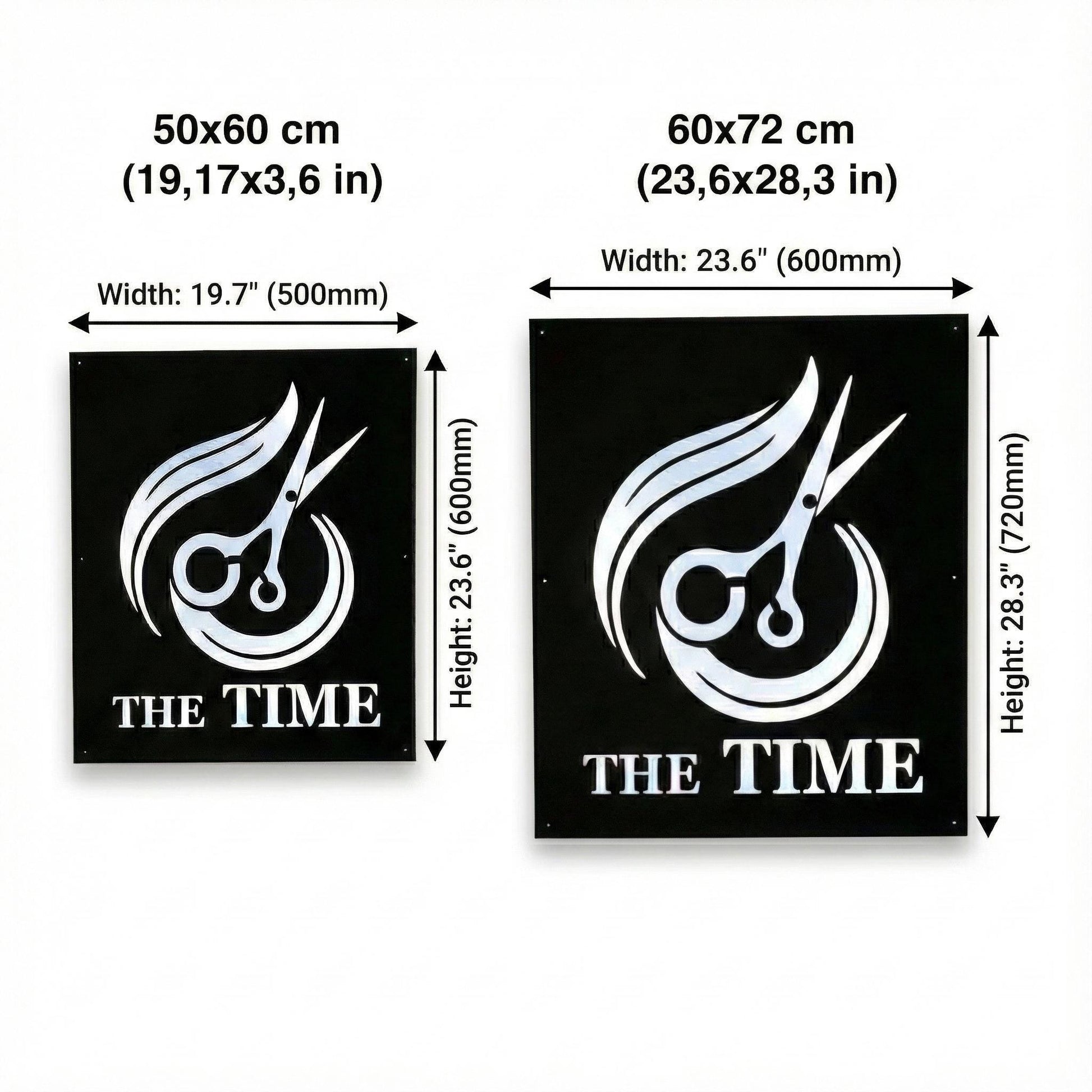 Custom designed LED signage made from metal in a rectangular shape — 3