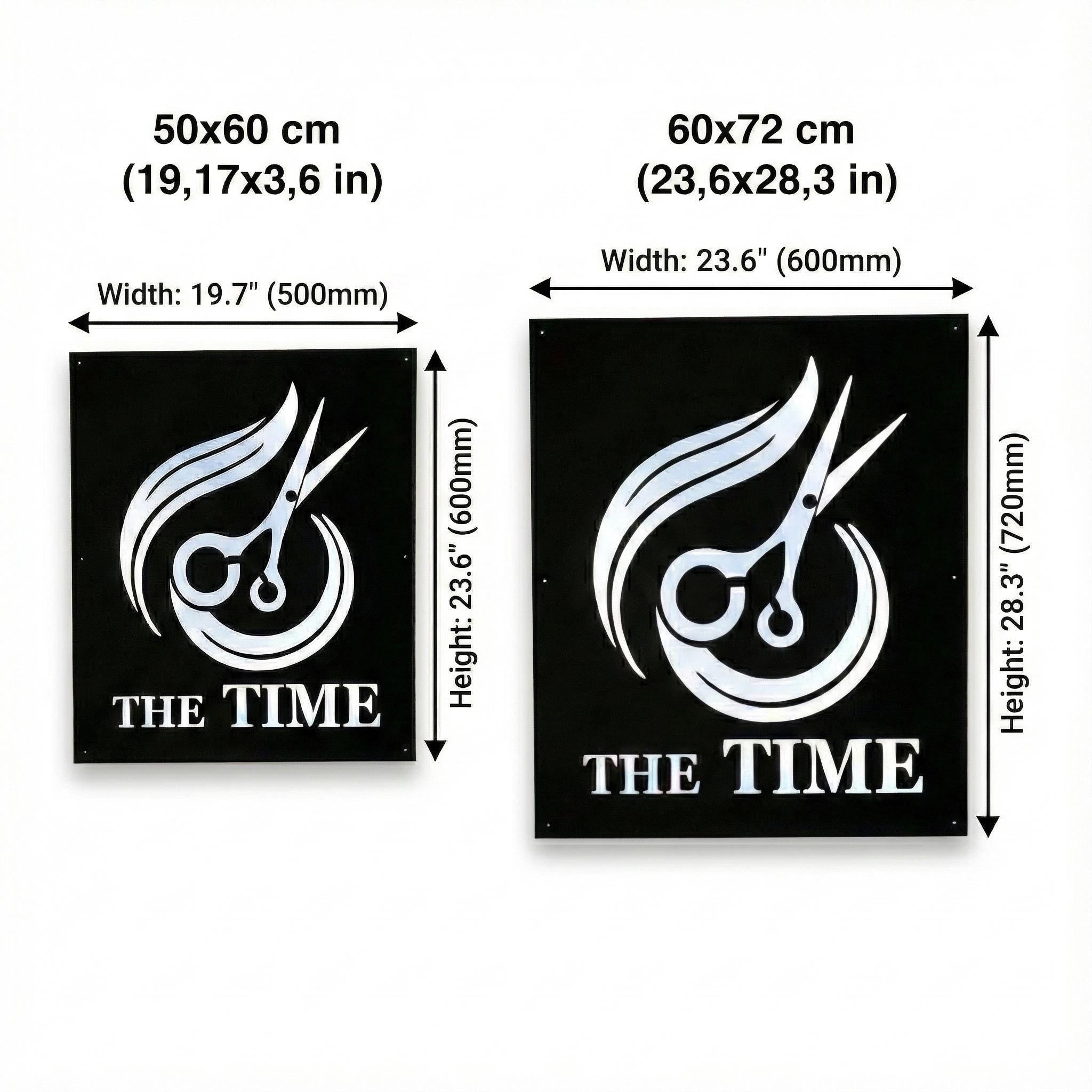 Custom designed LED signage made from metal in a rectangular shape — 3