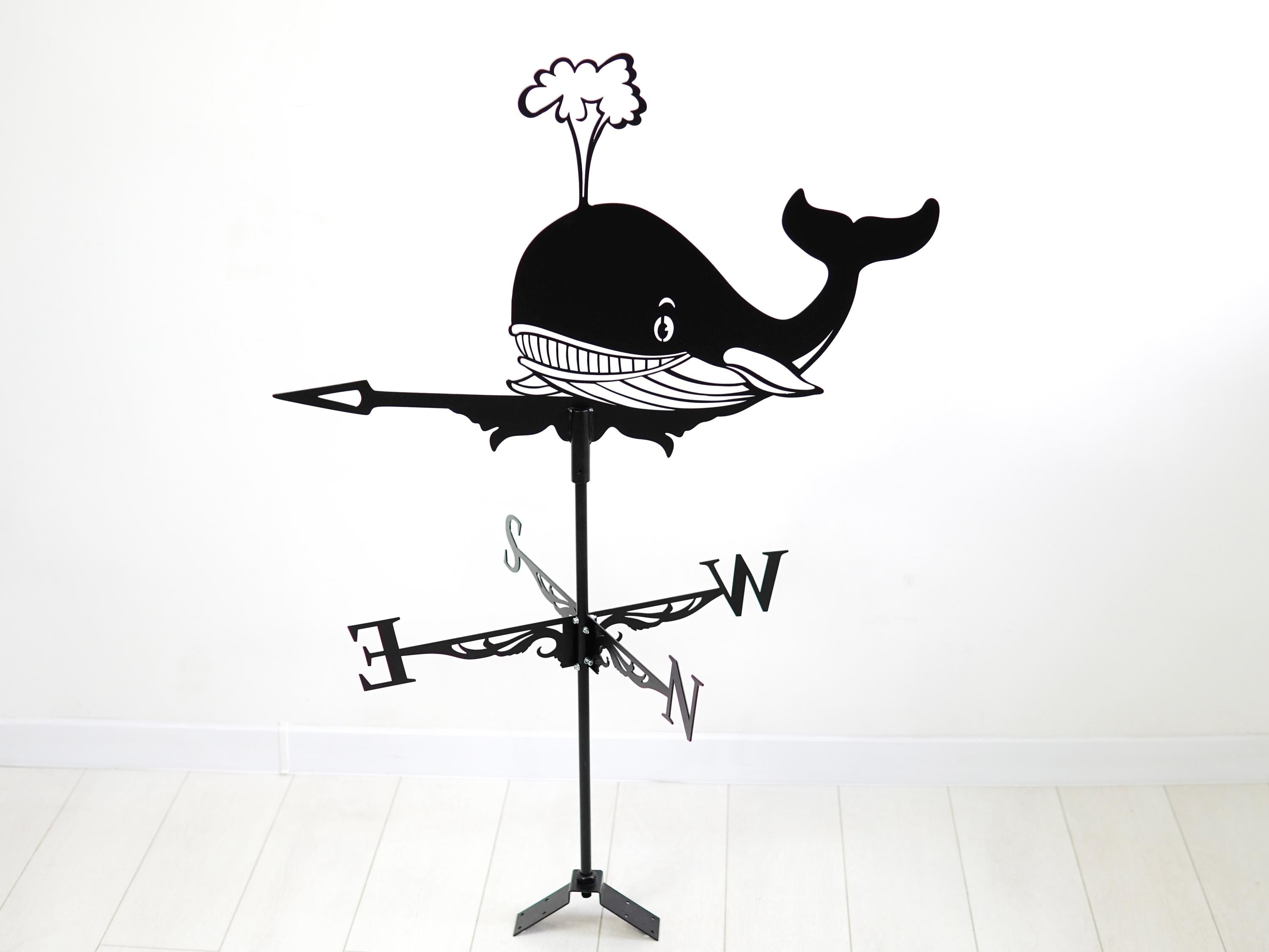 Whale Metal Weathervane — 2